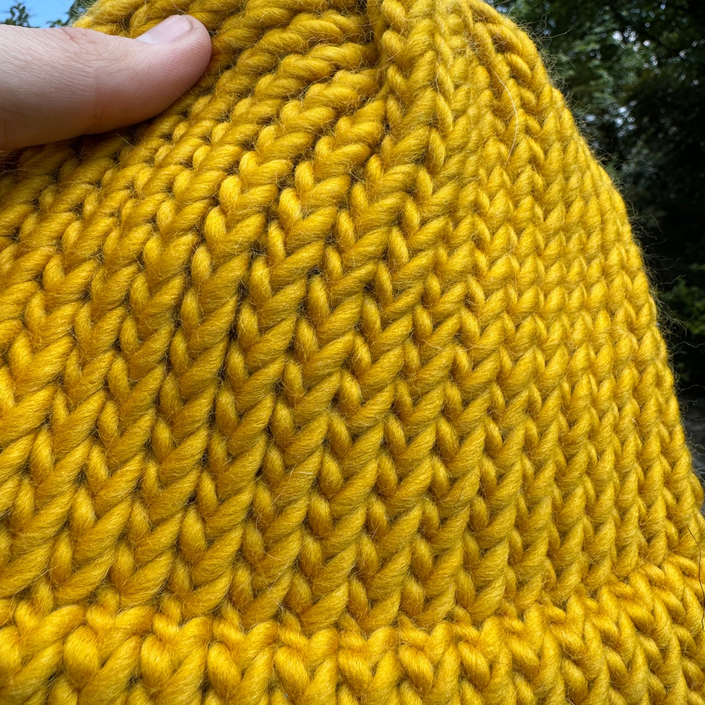 Mustard yellow merino hat