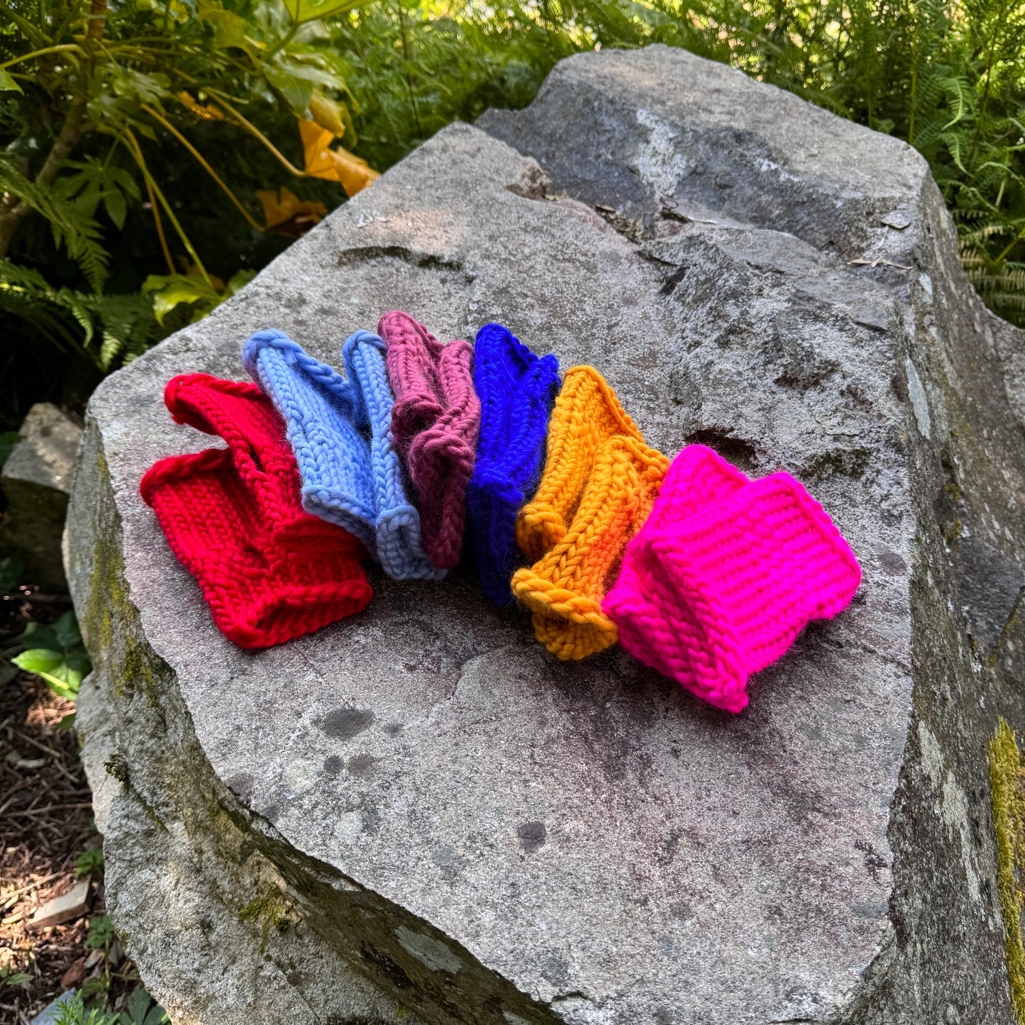 Royal Blue fingerless gloves in 100% merino wool
