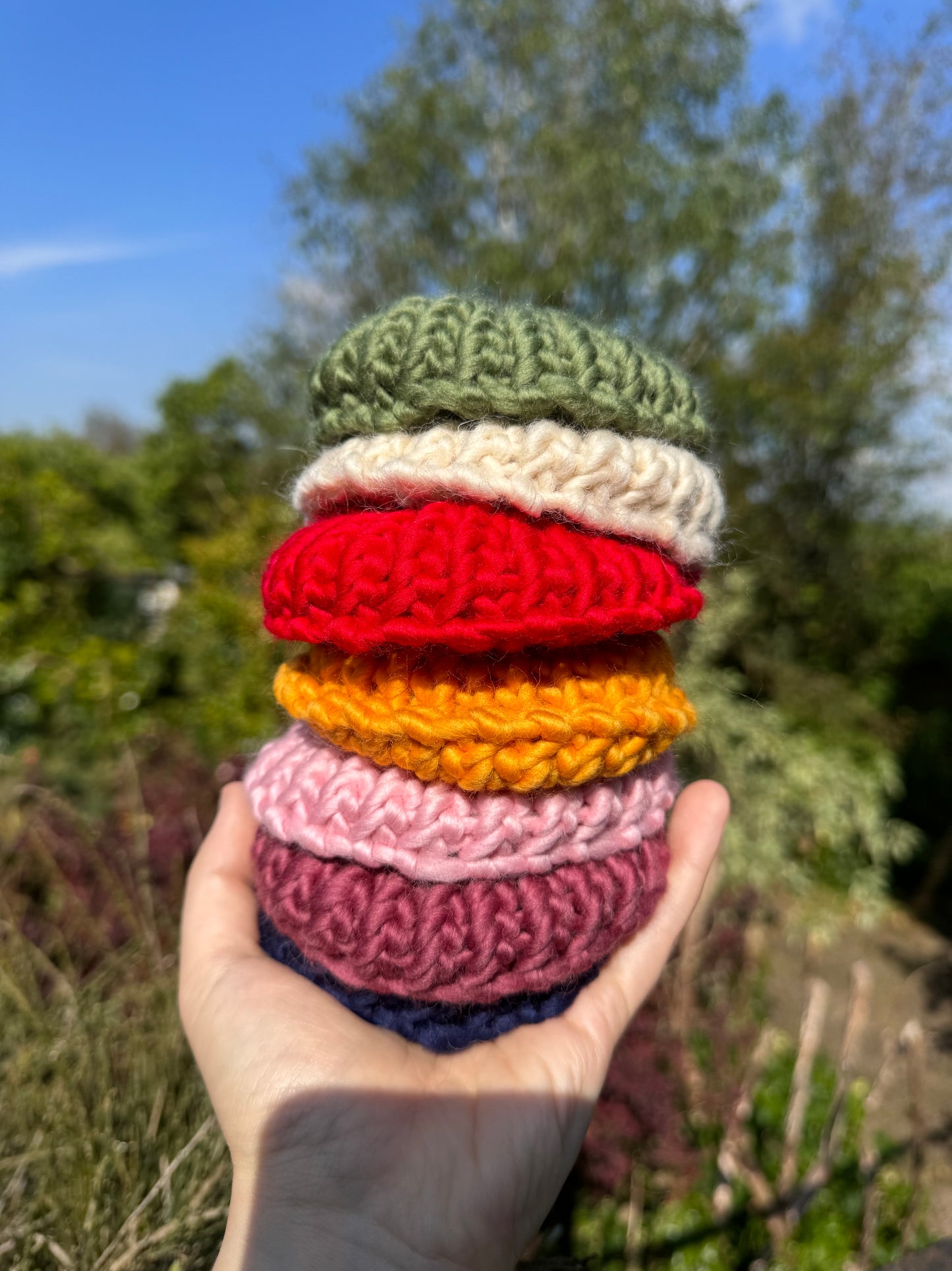 Natural Shetland knitted hair scrunchie