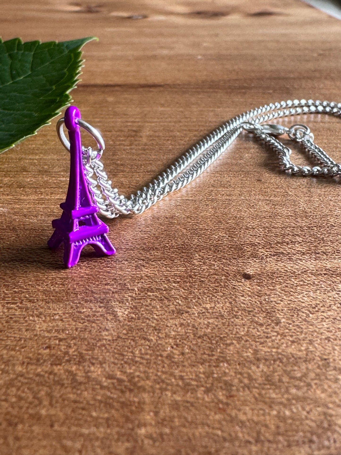 Purple Eiffel Tower Necklace
