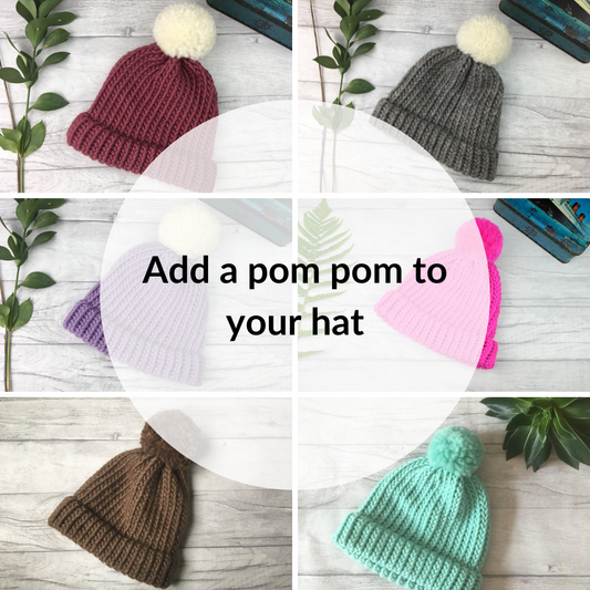 Add a pom pom to your hat