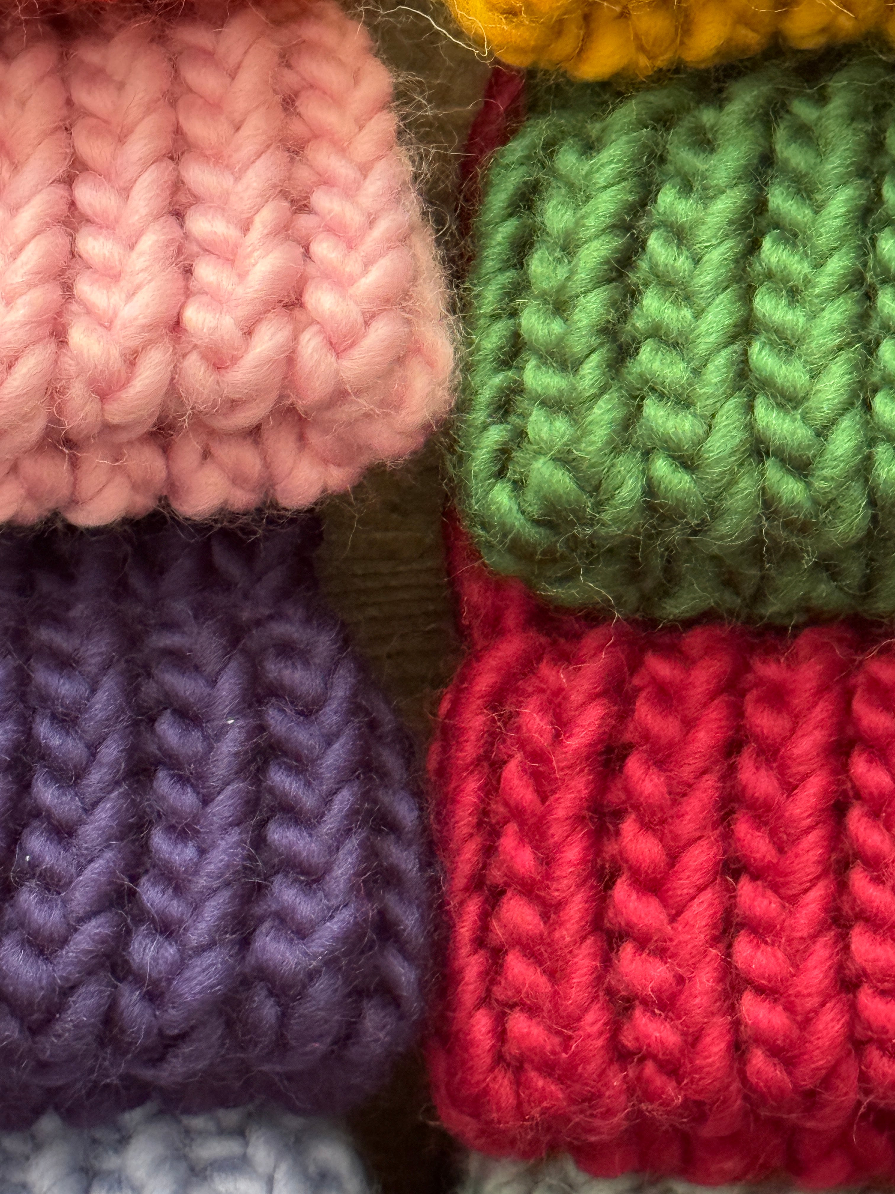 Adult Merino Wool Beanie: Unisex Classic Style - Hand Knitted