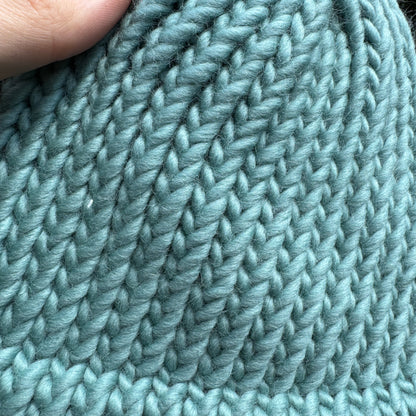 Duck egg blue knit hat - Adult