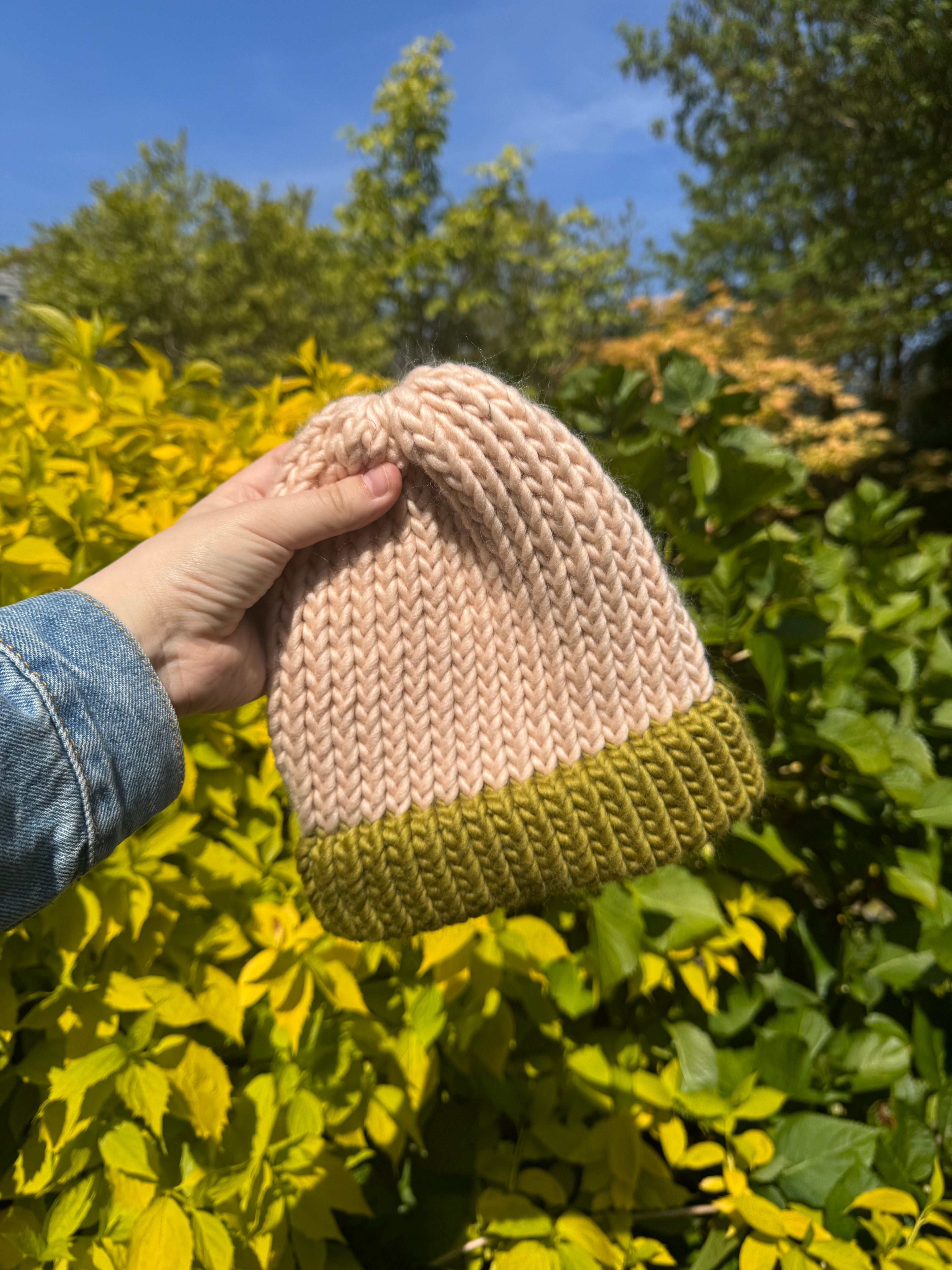Adult Knitted Beanie Hat - Colourplay Collection - Magnolia Blooms
