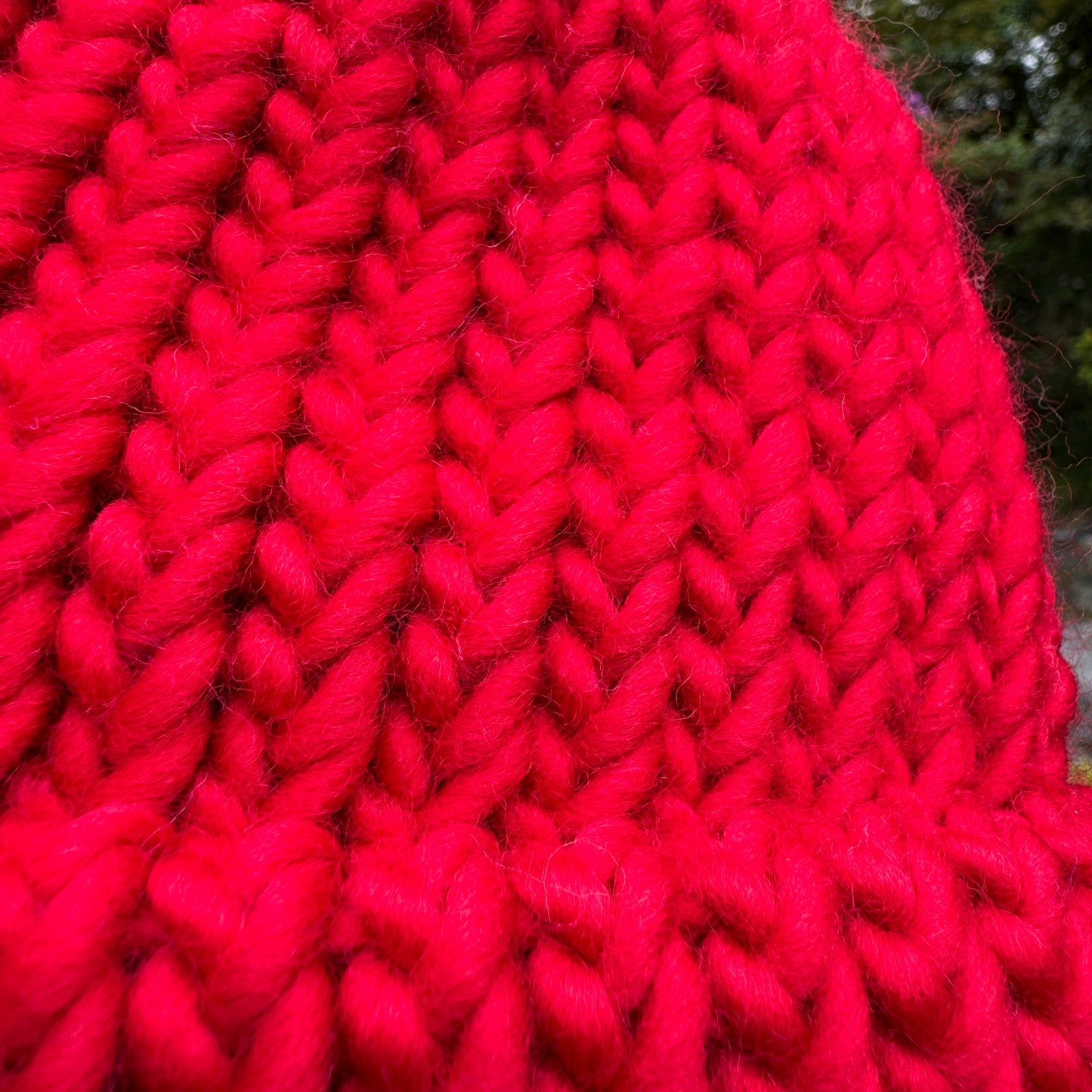 Red merino wool knitted baby hat - Baby