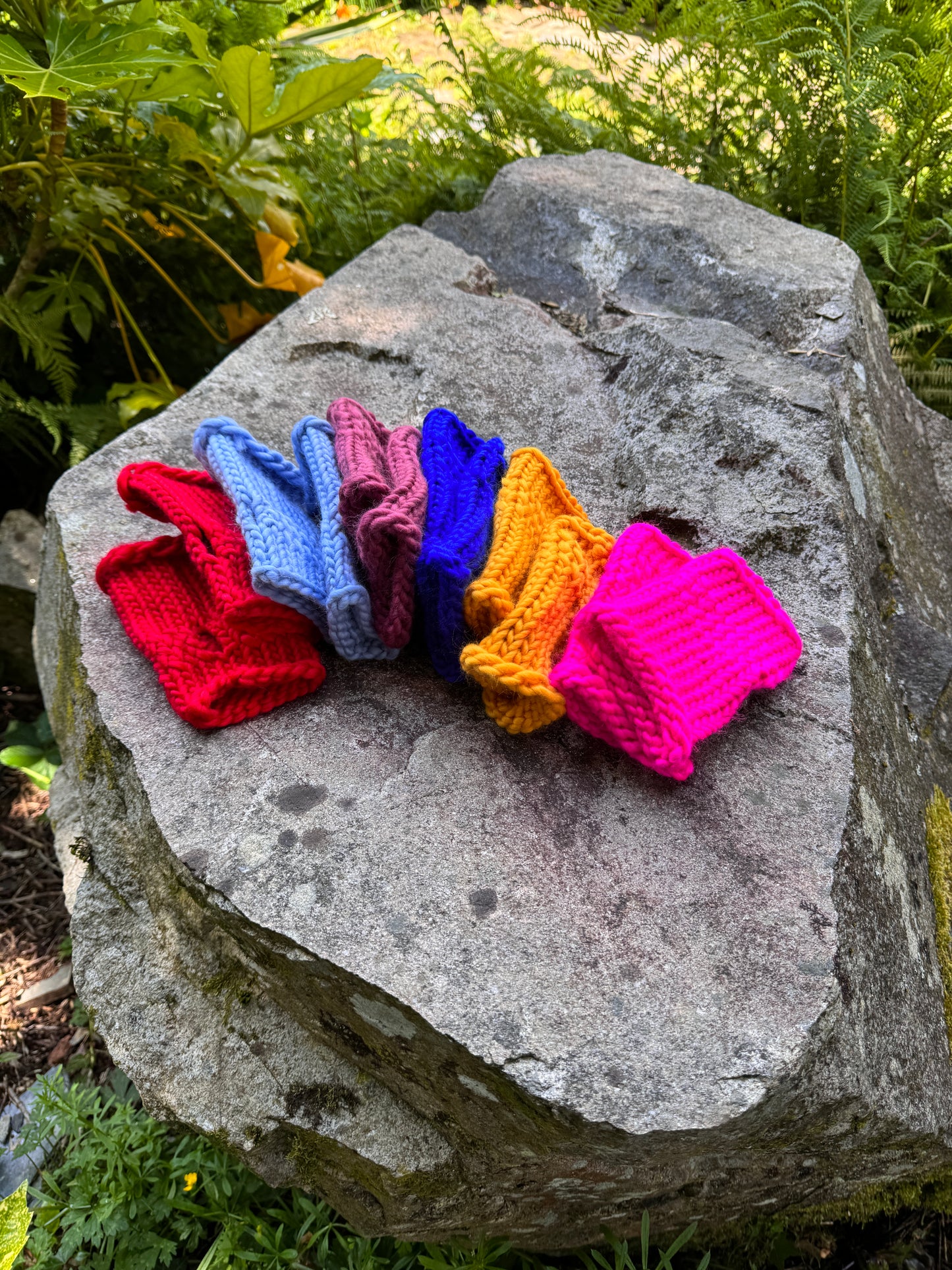 Pastel Blue fingerless gloves in 100% merino wool