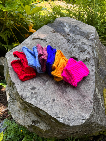 Pastel Blue fingerless gloves in 100% merino wool
