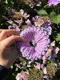 Navy and Lavender Scrunchie - Seconds