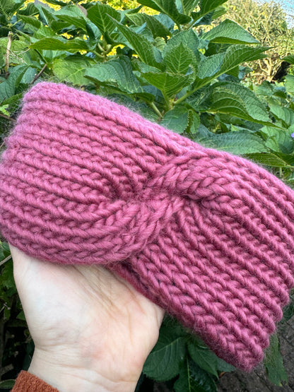 Mulberry knitted twist headband