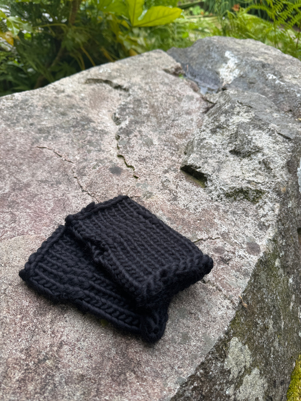Hand-Knitted Wool Fingerless Gloves: Merino Knitwear Accessory
