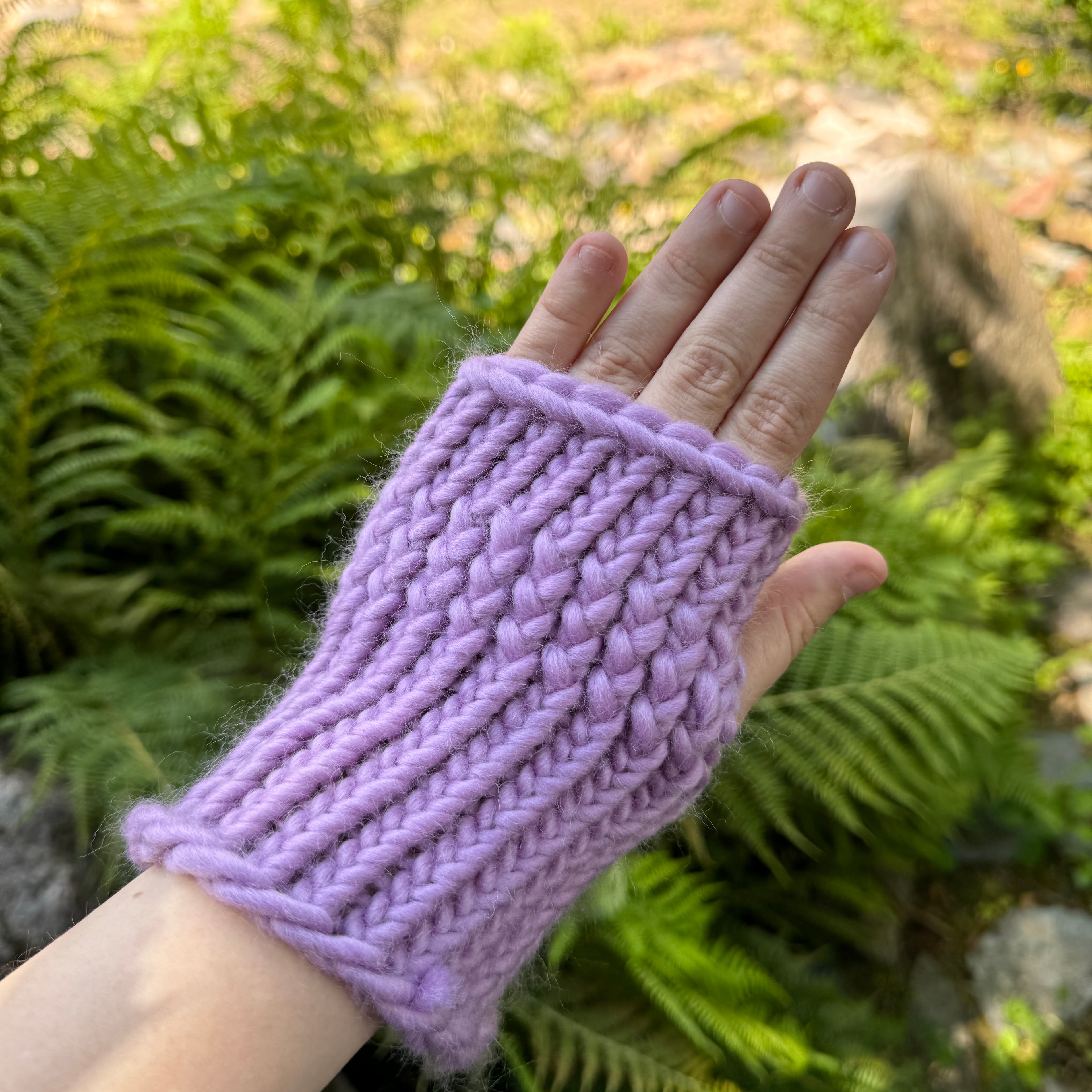 Hand-Knitted Wool Fingerless Gloves: Merino Knitwear Accessory