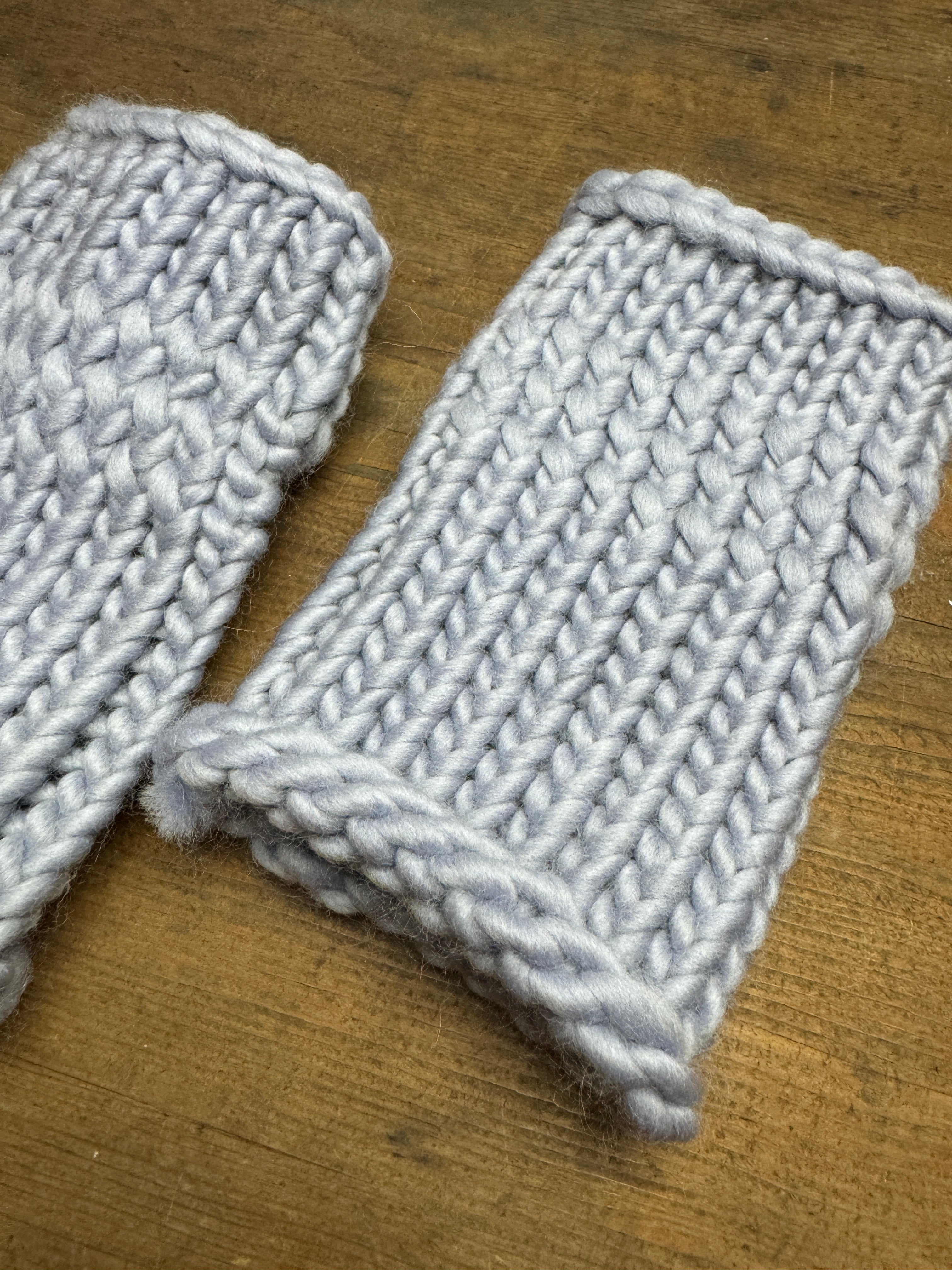 Adult Knitted Fingerless Gloves - Winter Skies - Discontinued Colour
