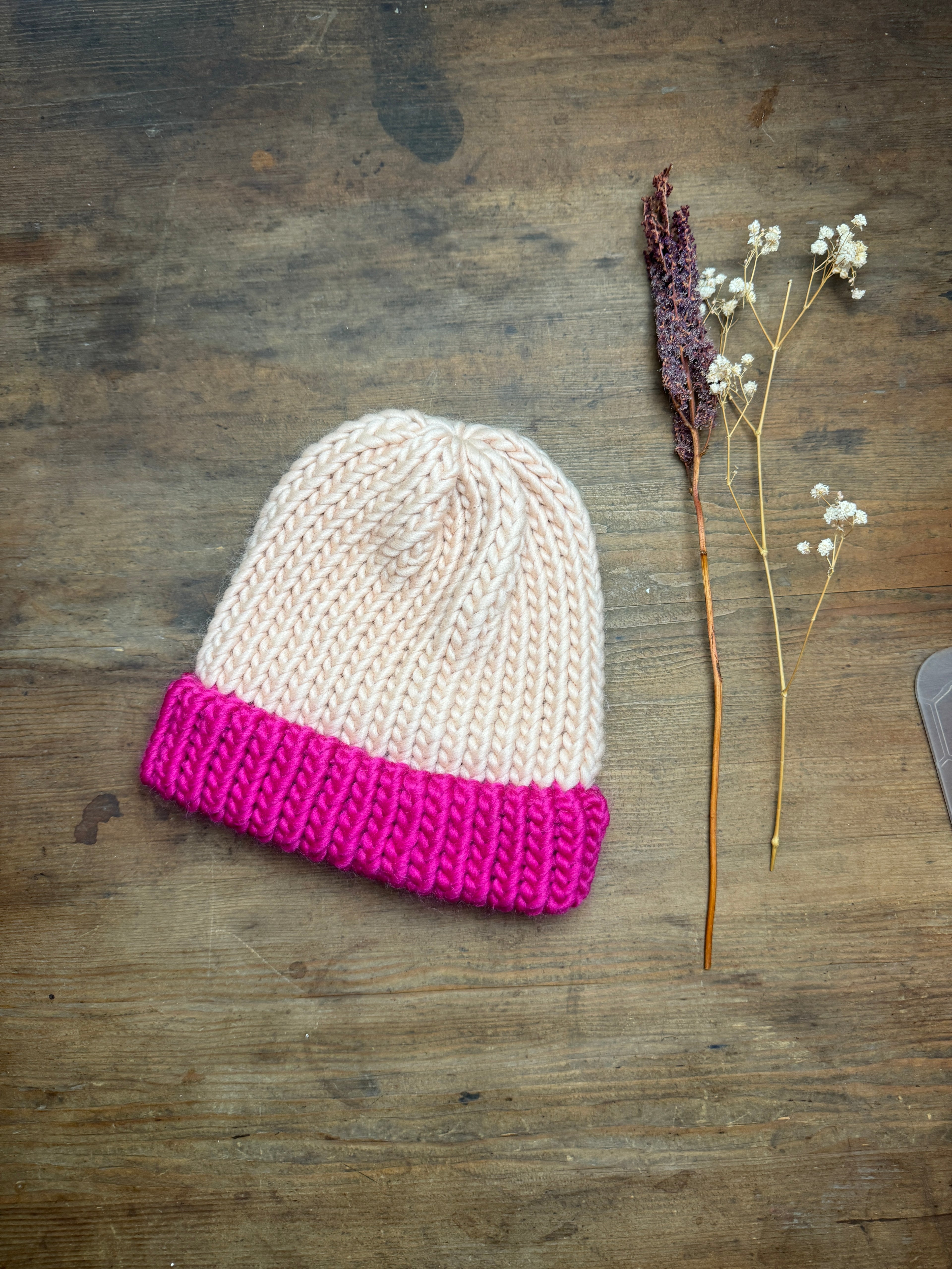 Adult Knitted Hat - Colourplay Collection - Pinks