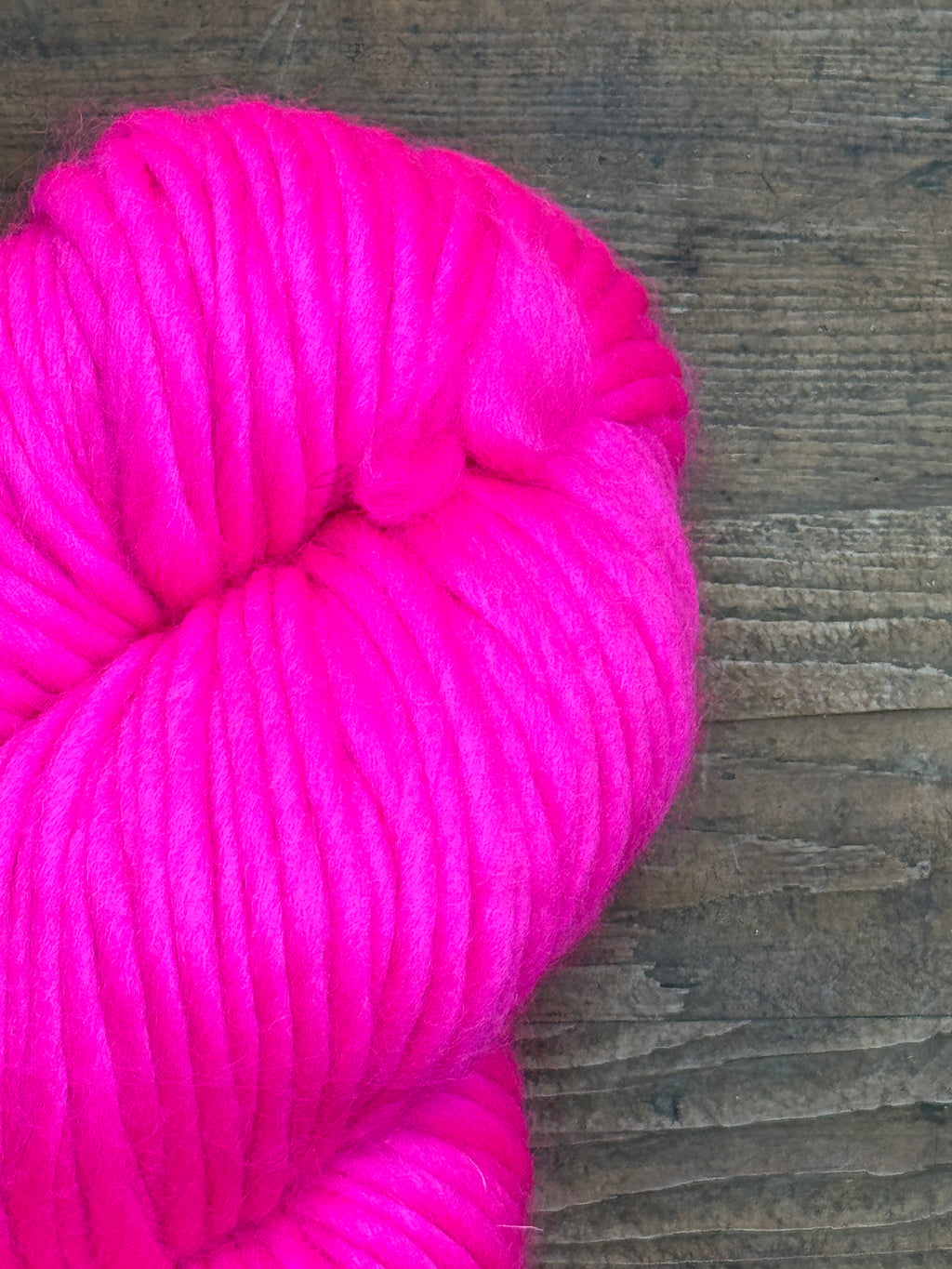 Merino Wool Yarn: Bright Pink - 200g