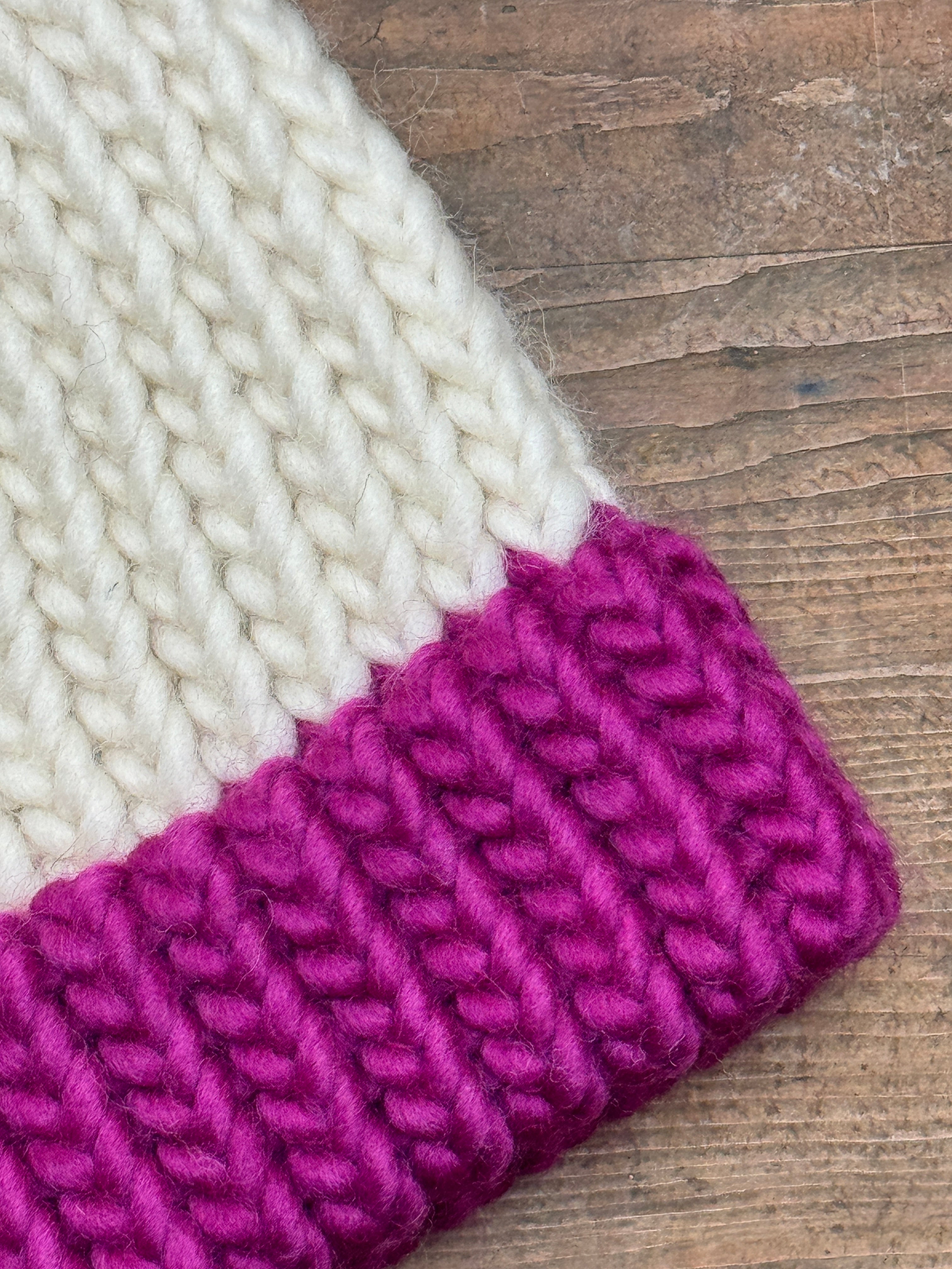 Child hat - Cream hat with purple brim - Discontinued Colour