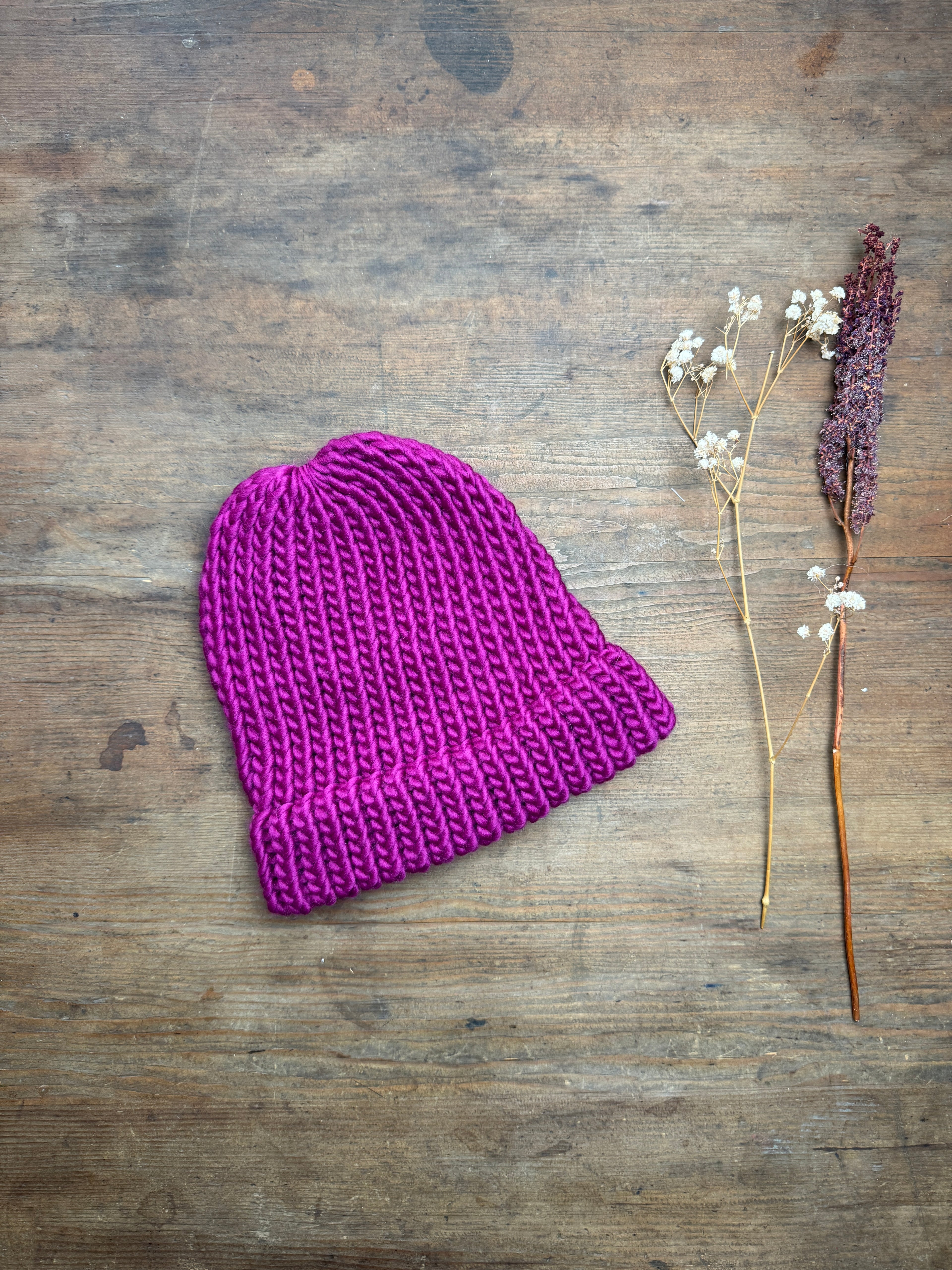 Child - Magenta knitted hat - Discontinued Colour