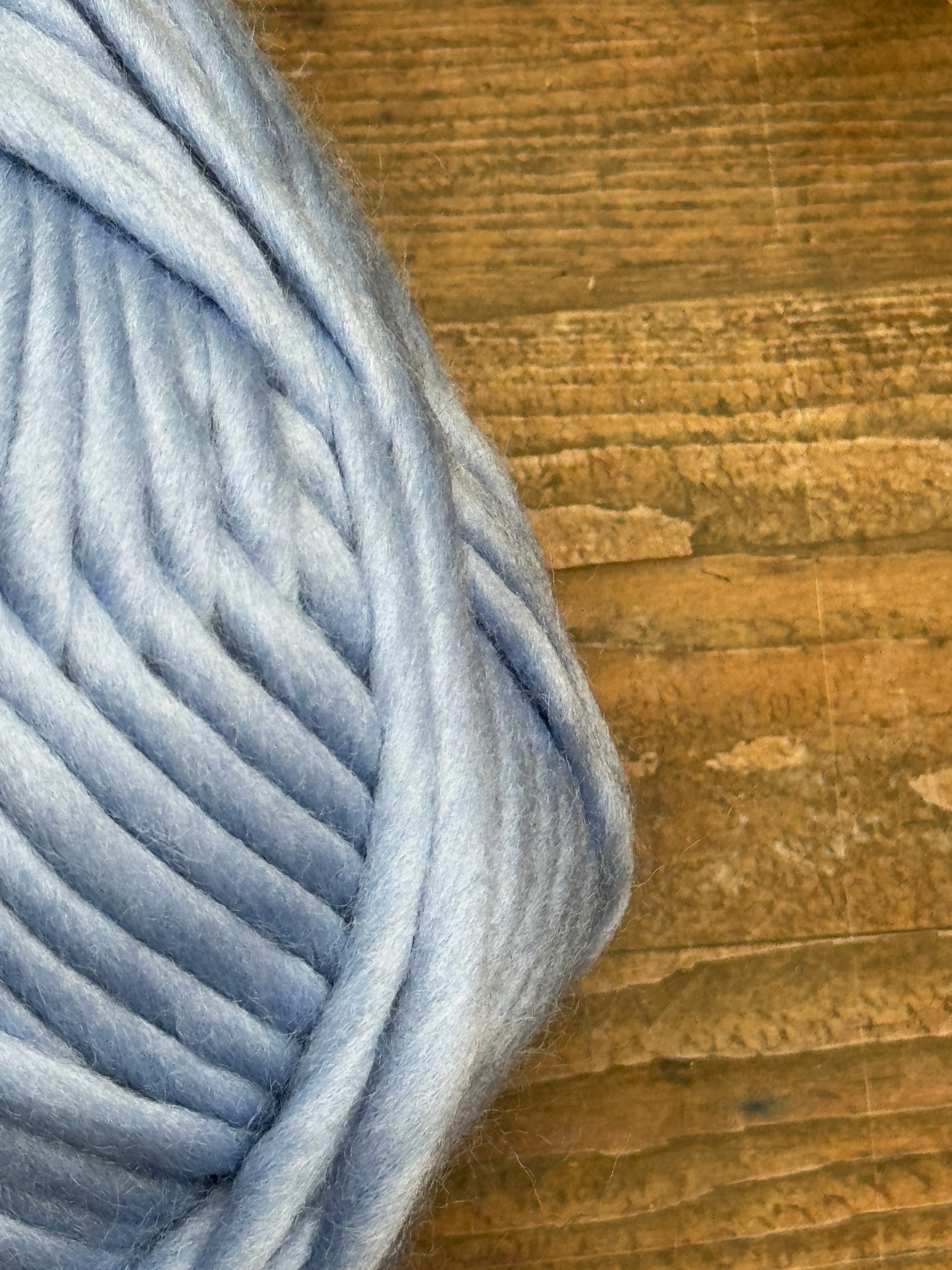 Merino Wool Yarn: Light Blue - 100g