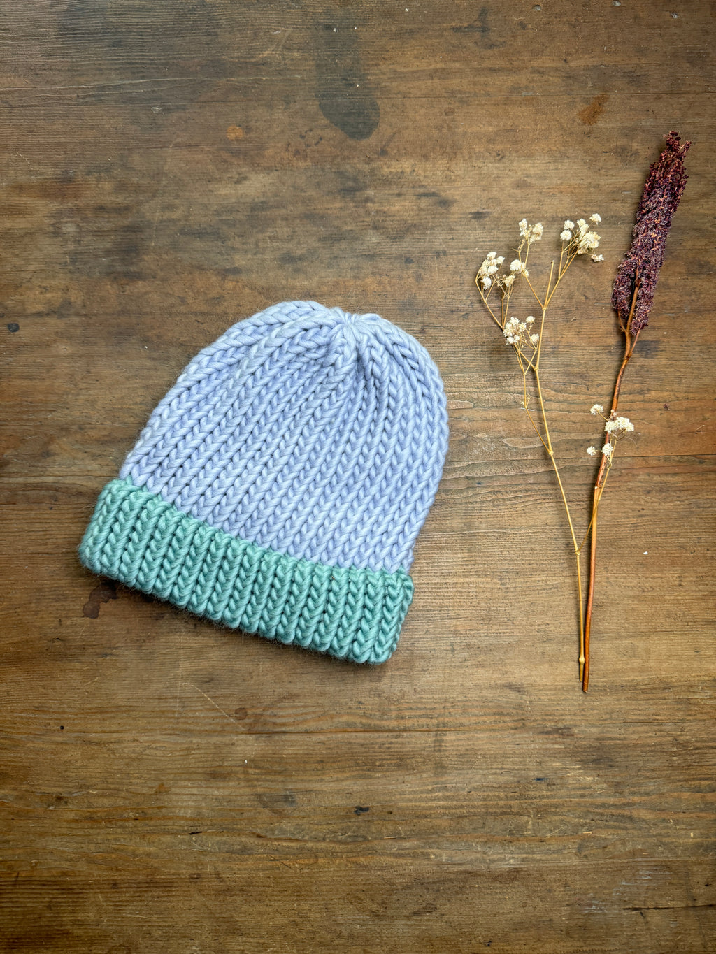Adult Knitted Beanie Hat - Colourplay Collection - Sea blues