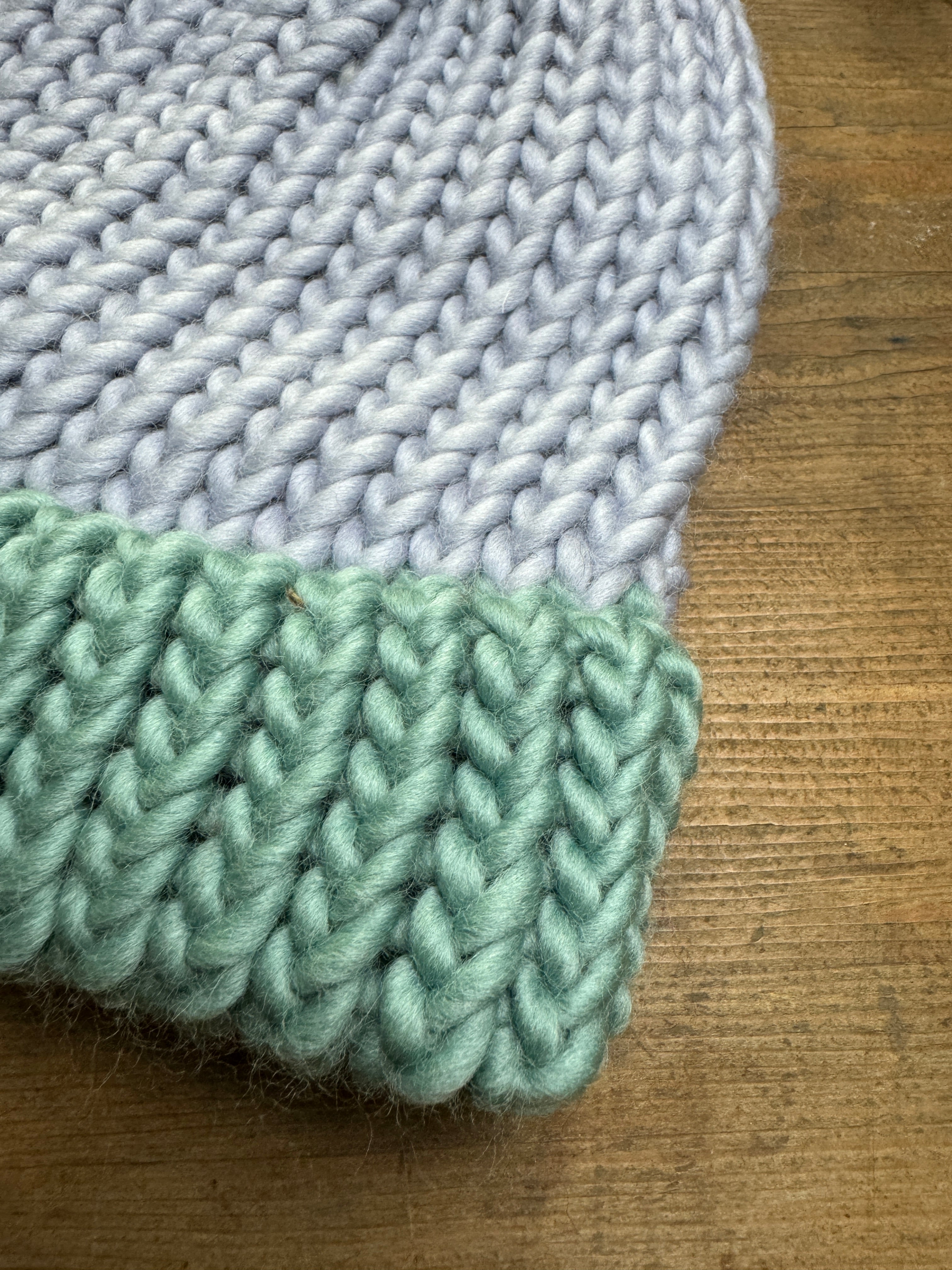 Adult Knitted Beanie Hat - Colourplay Collection - Sea blues