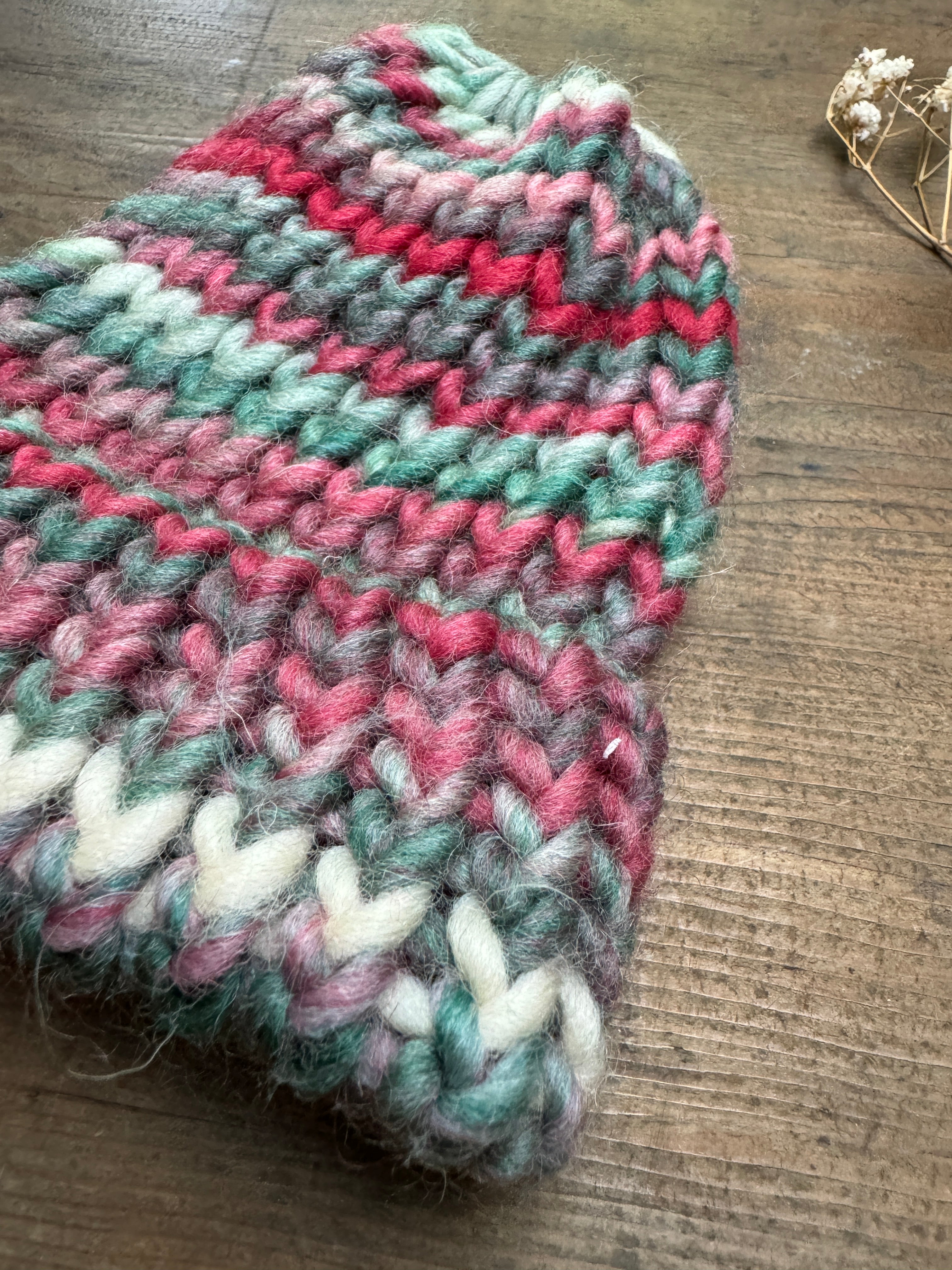 Newborn baby knitted hat - Striped design