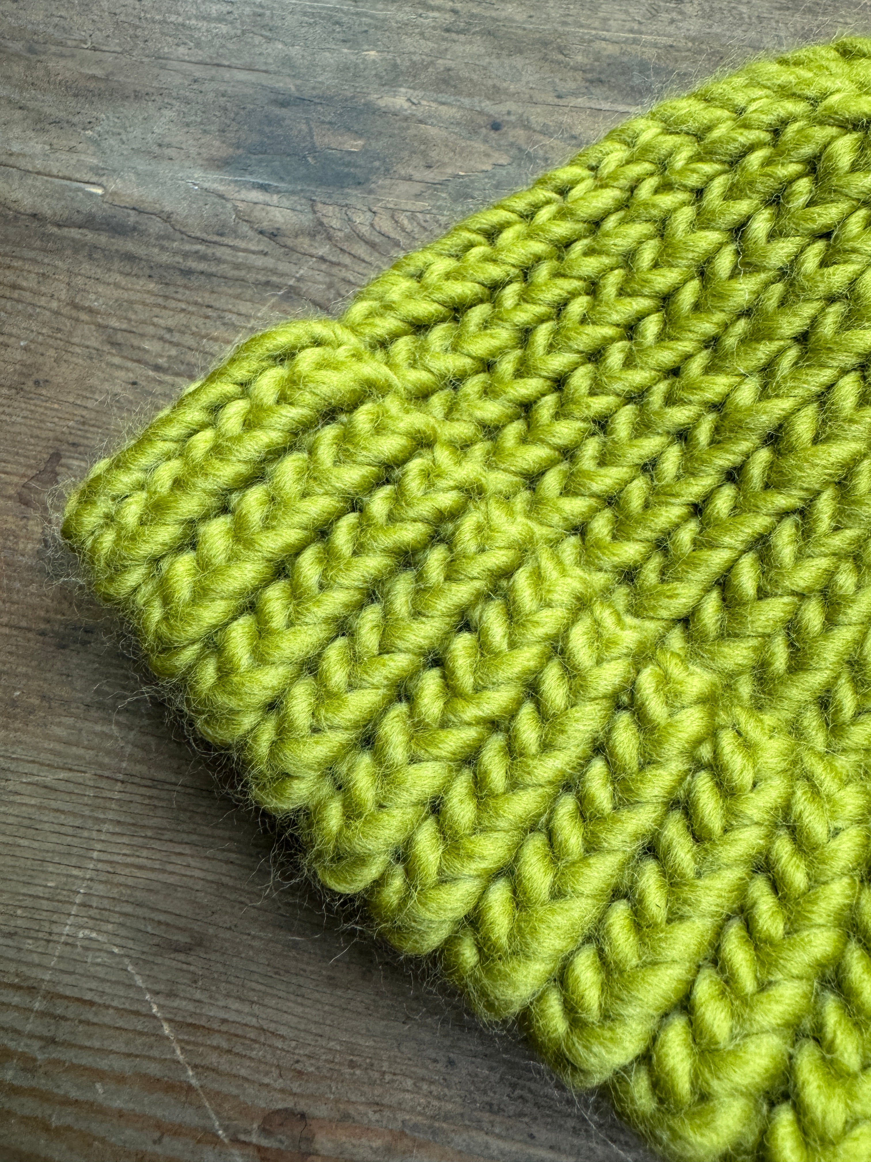 6-12 Months Knitted Hat in Moss Green