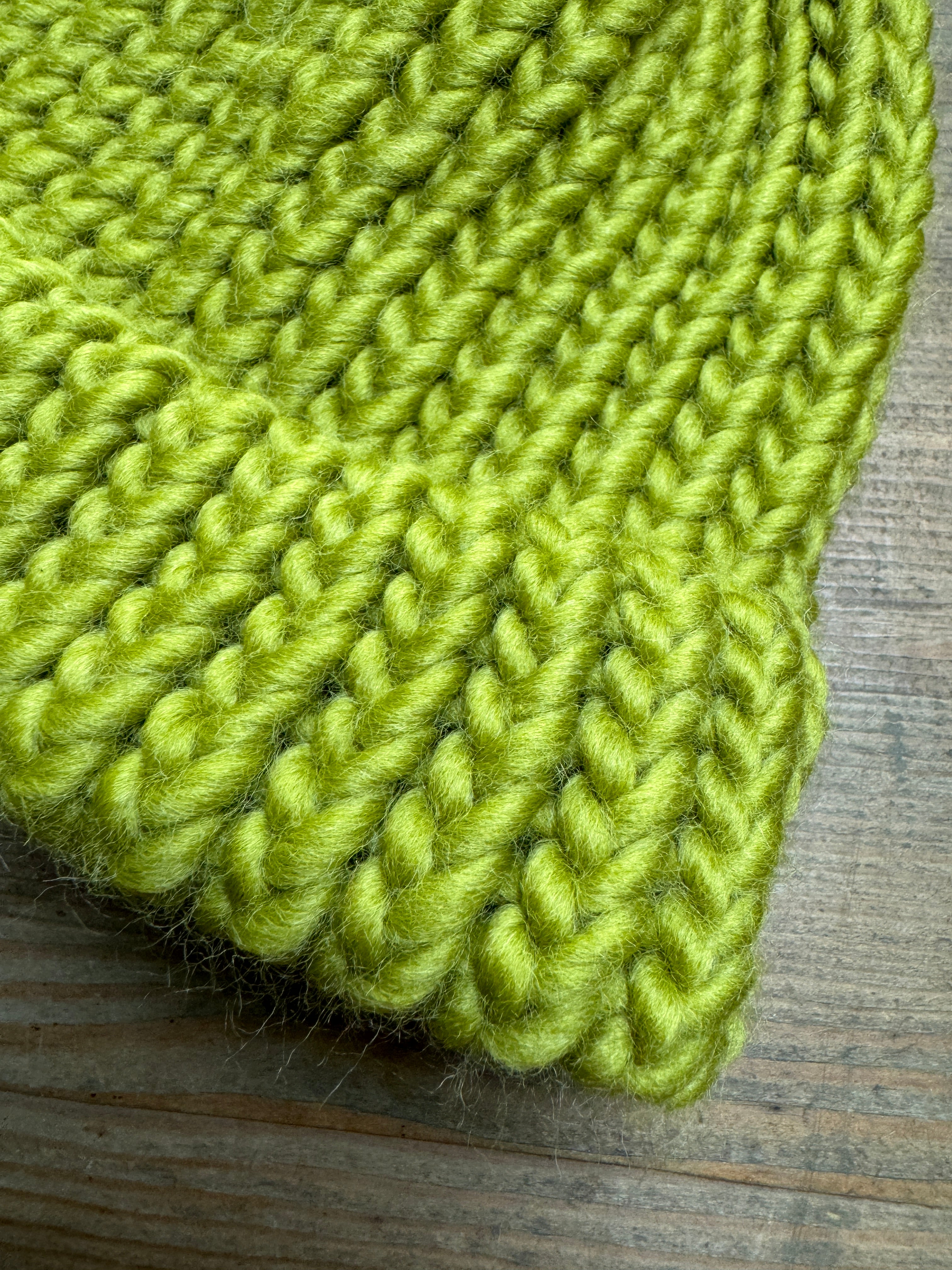 6-12 Months Knitted Hat in Moss Green