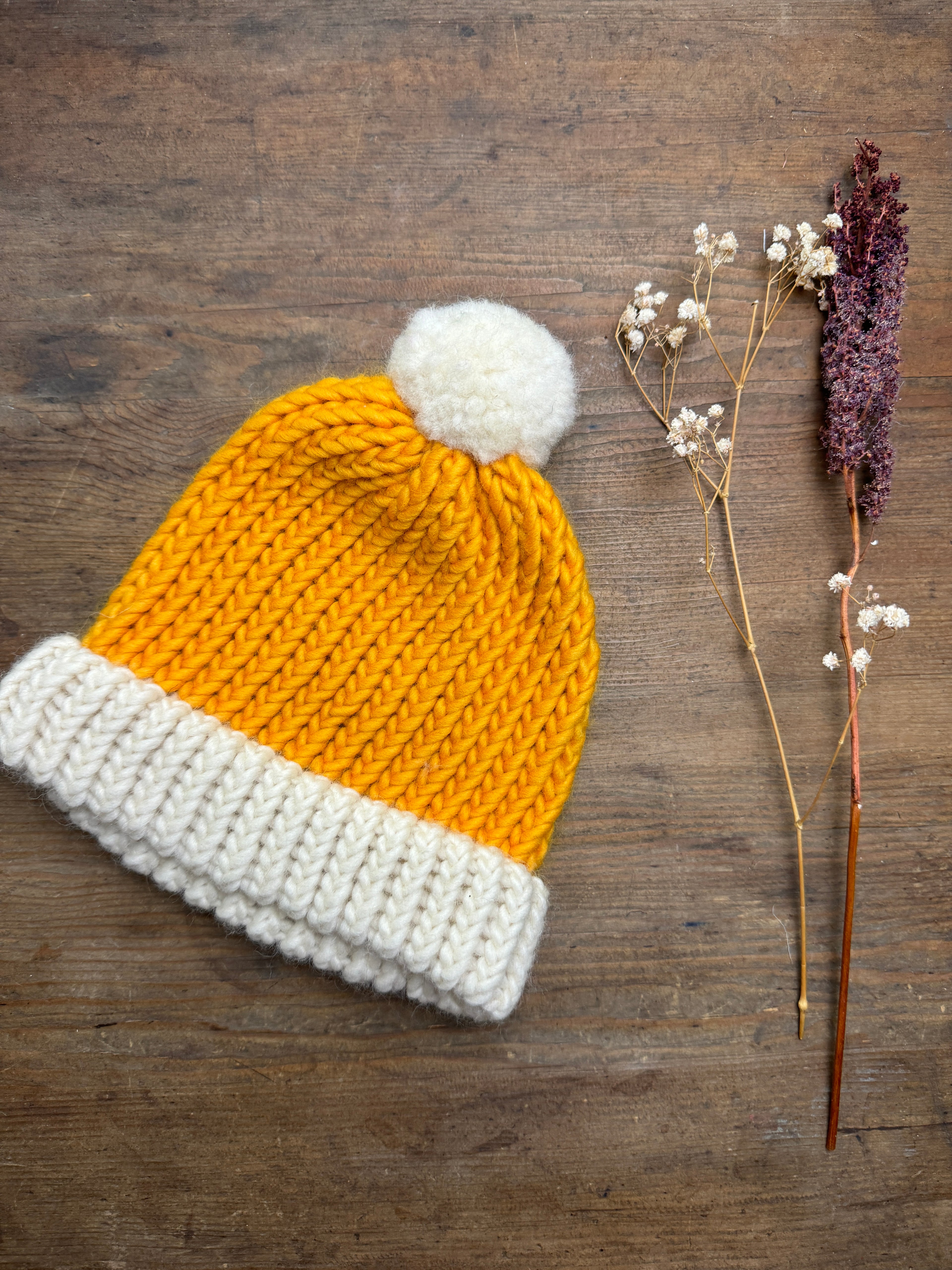 Child - Buttercup Knitted Hat with Pom Pom