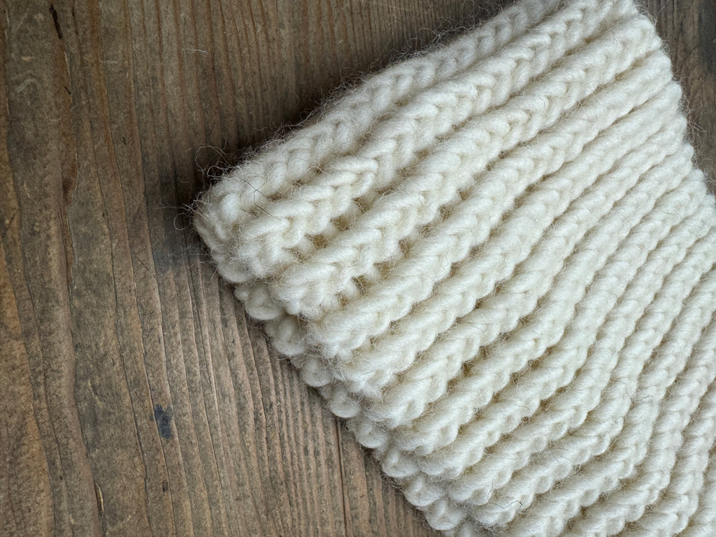 Natural Shetland Knitted Cowl - 100% British Wool - Neck Warmer