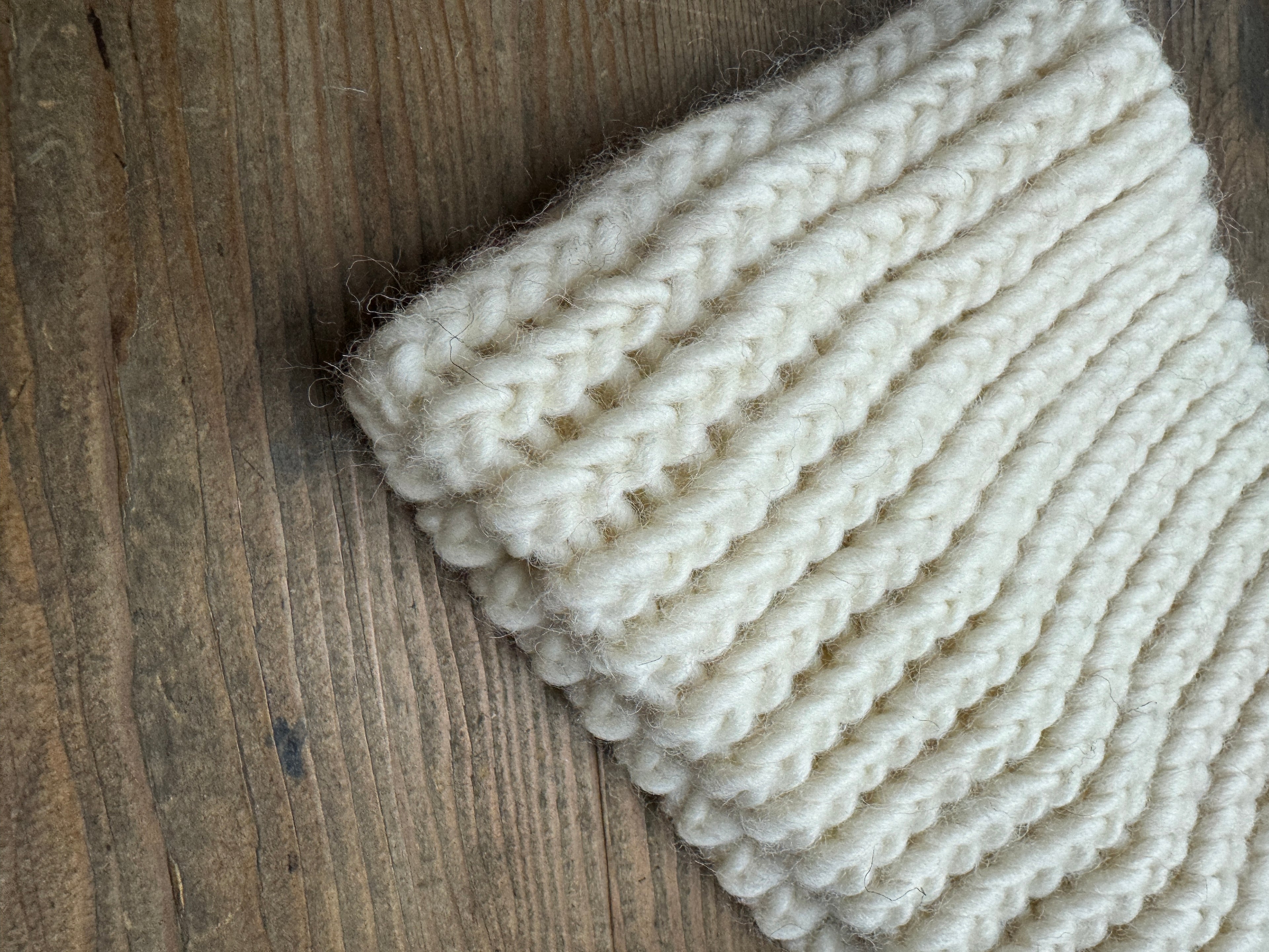 Natural Shetland Knitted Cowl - 100% British Wool - Neck Warmer