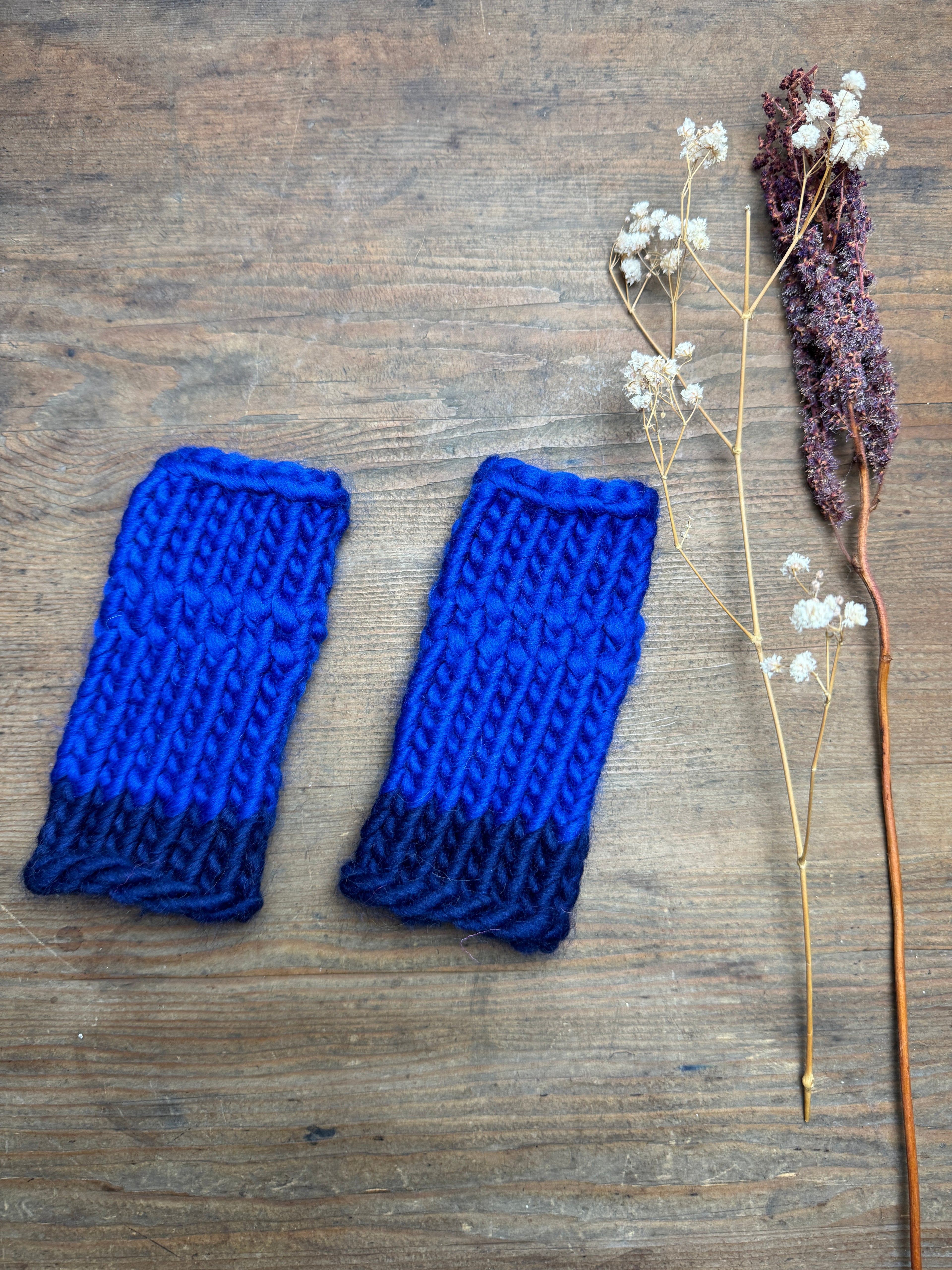 Fingerless Gloves - Toddler / Young Child - Blue