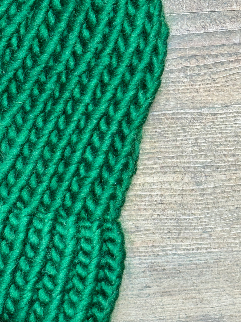 Adult knitted hat with pom pom - Pine Green - Seconds