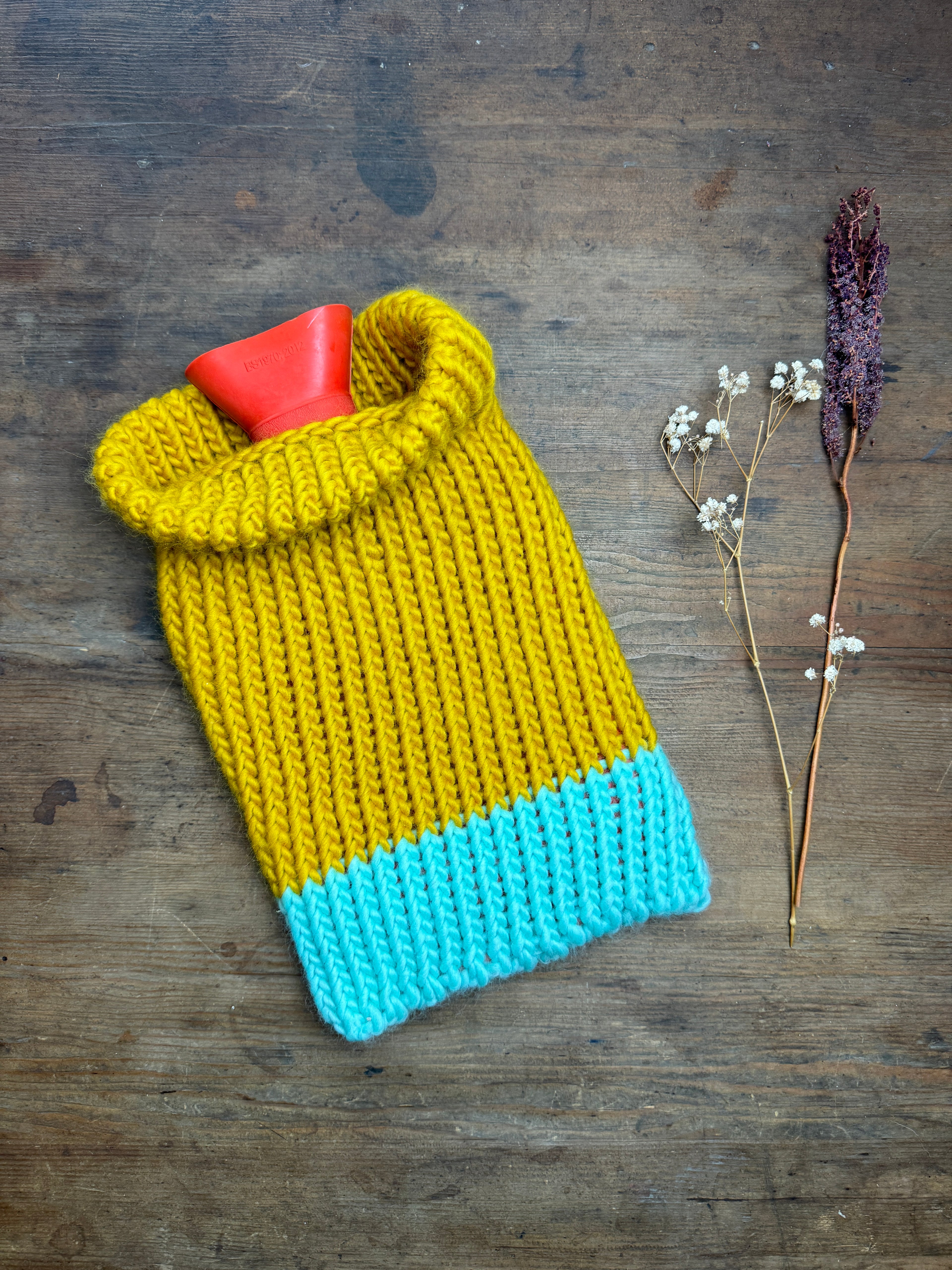 Knitted Hot Waterbottle Cover