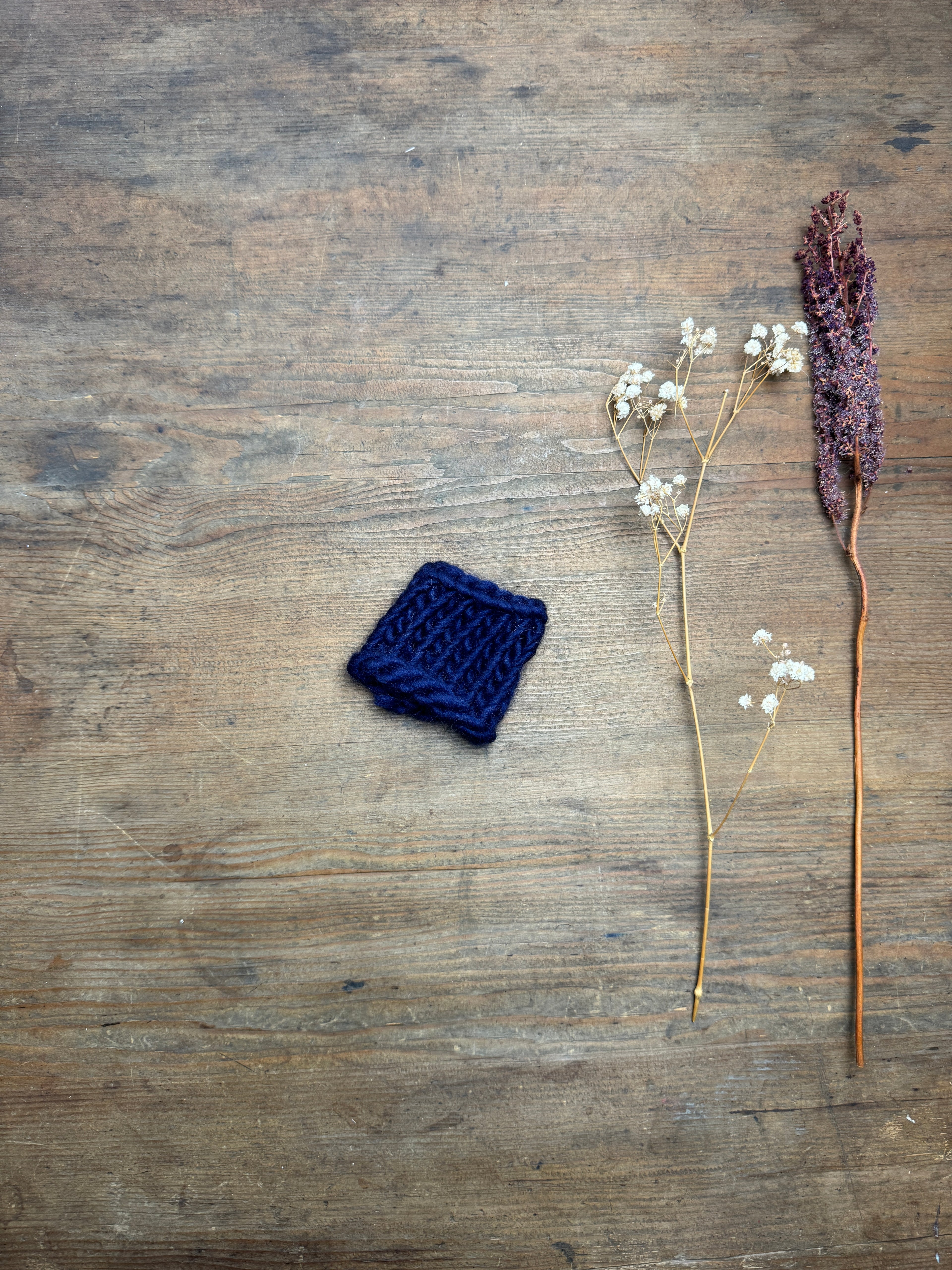Knitted Napkin Ring - Navy