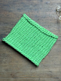 Knitted Neck Warmer Tube Scarf: Neck Gaiter  - Leaf Green