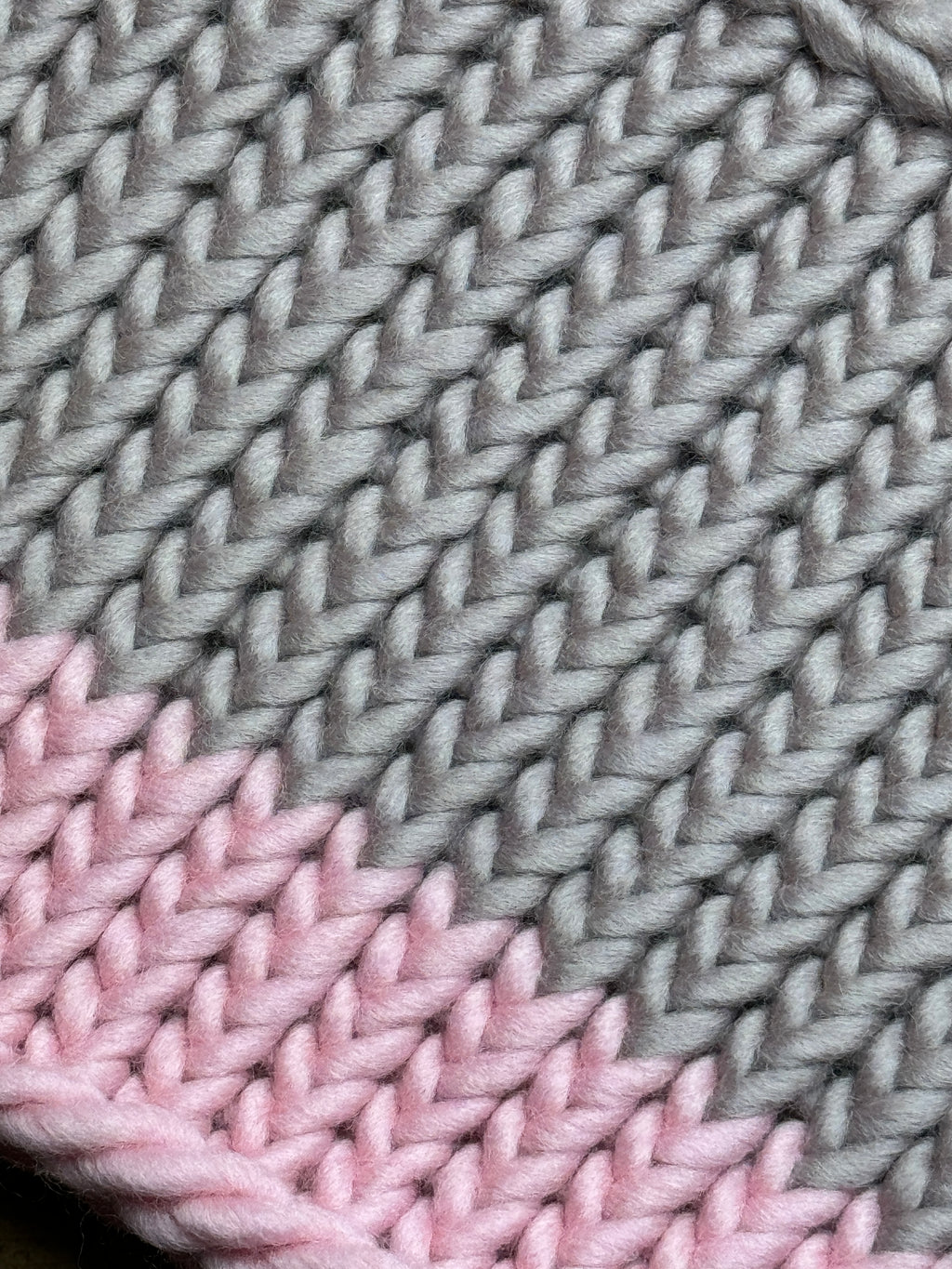 Knitted Neck Warmer Tube Scarf: Neck Gaiter  - Pastel Pink and Purple