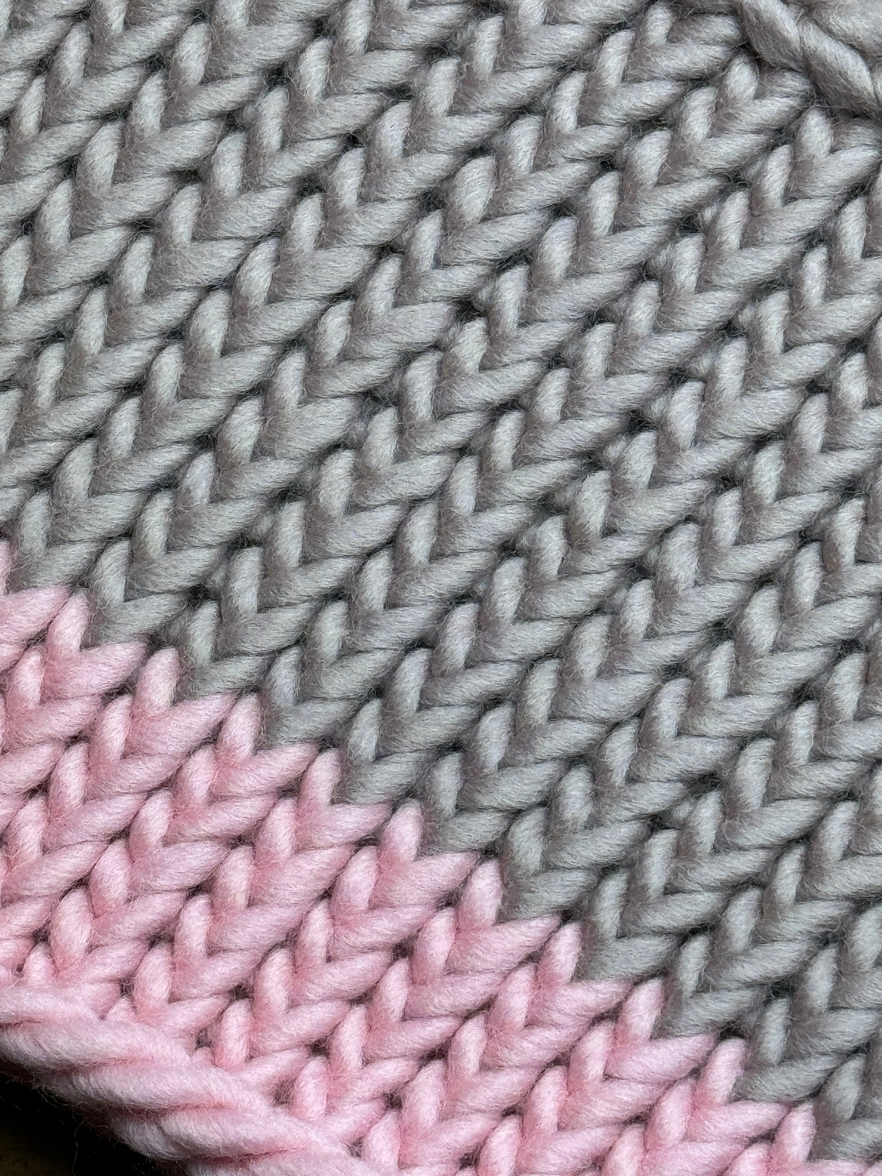 Knitted Neck Warmer Tube Scarf: Neck Gaiter  - Pastel Pink and Purple