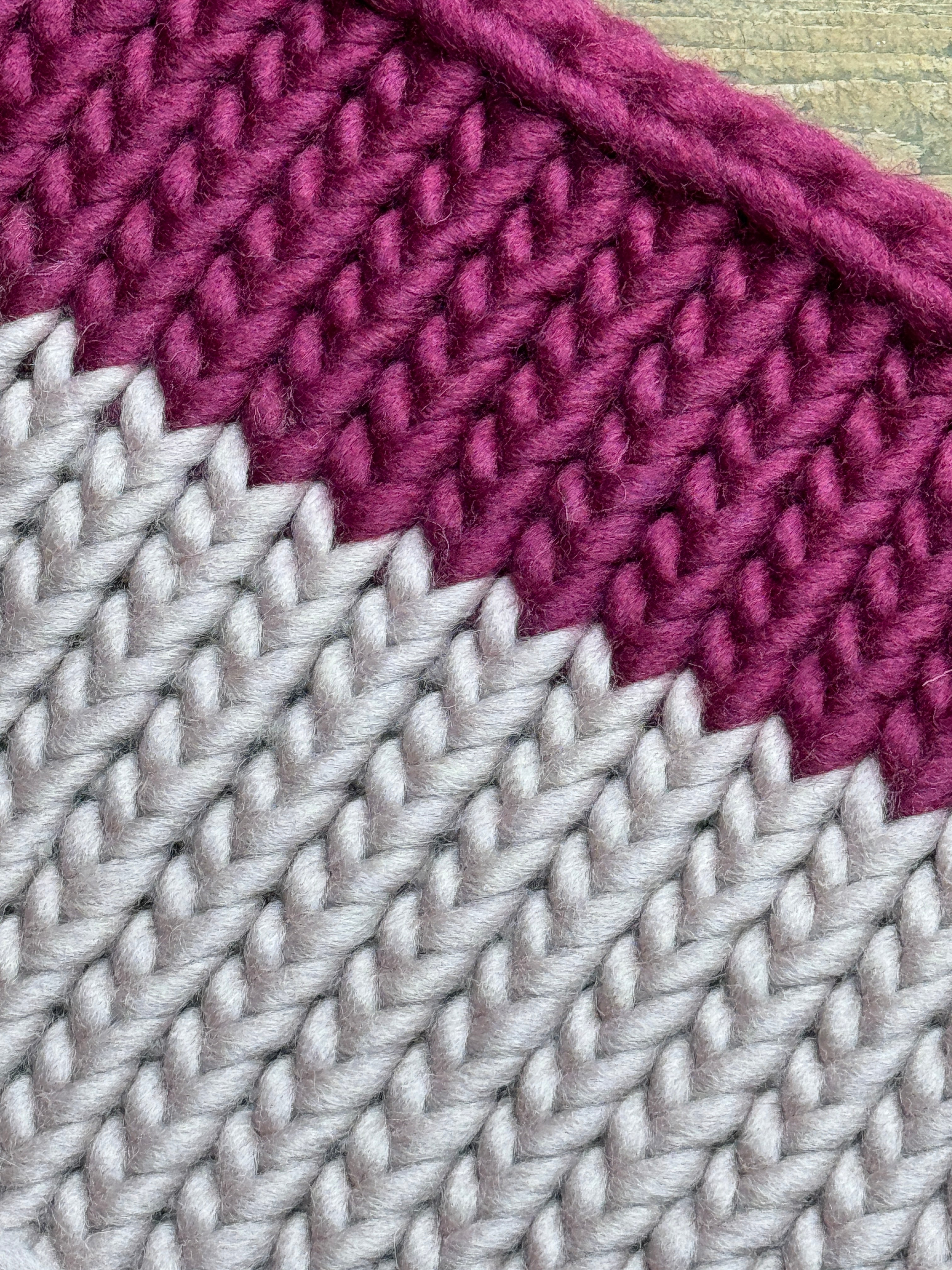 Knitted Neck Warmer Tube Scarf: Neck Gaiter  - 100% Merino - Purples