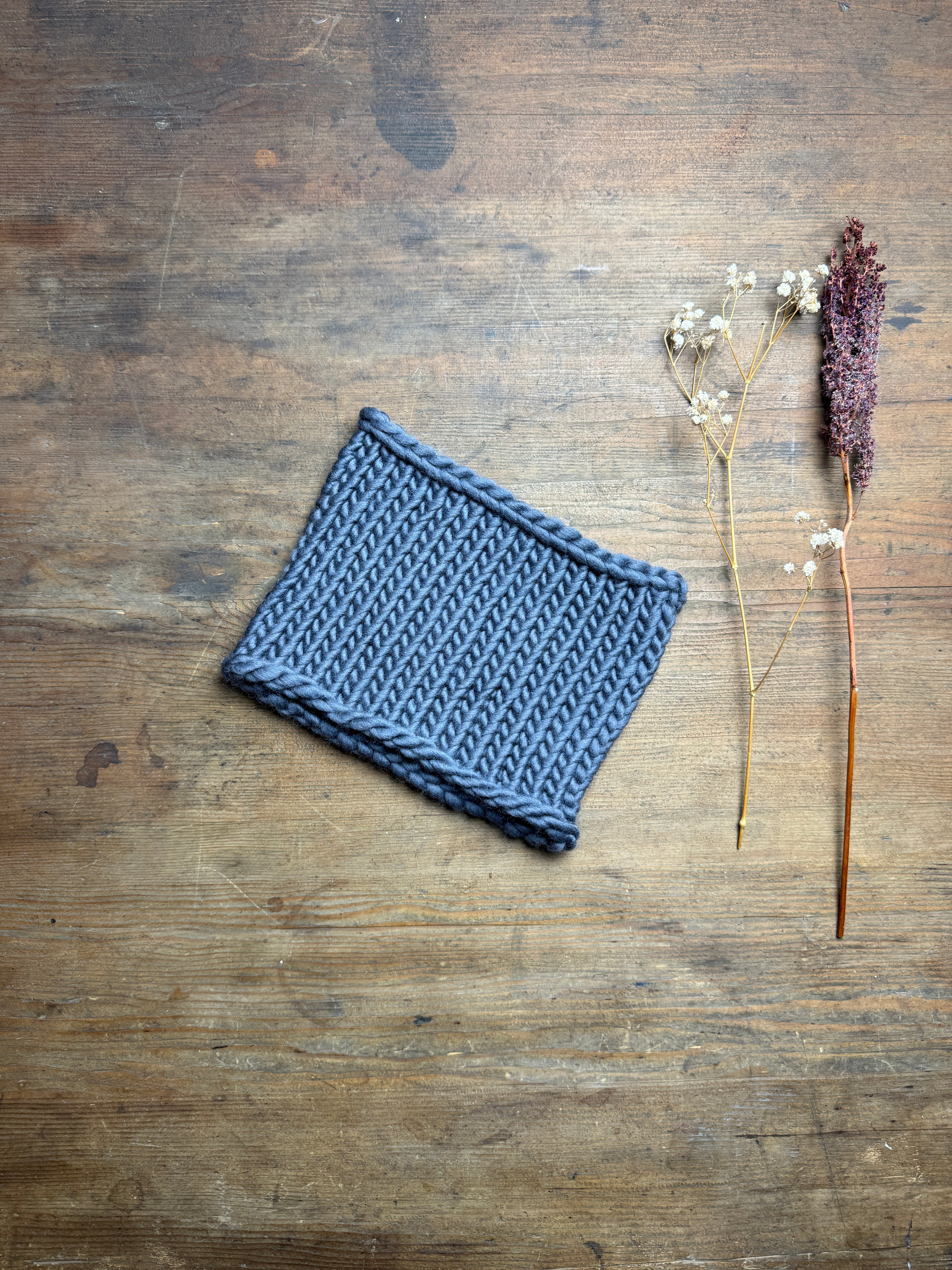 Knitted Neck Warmer Tube Scarf: Neck Gaiter - Choice of Colours