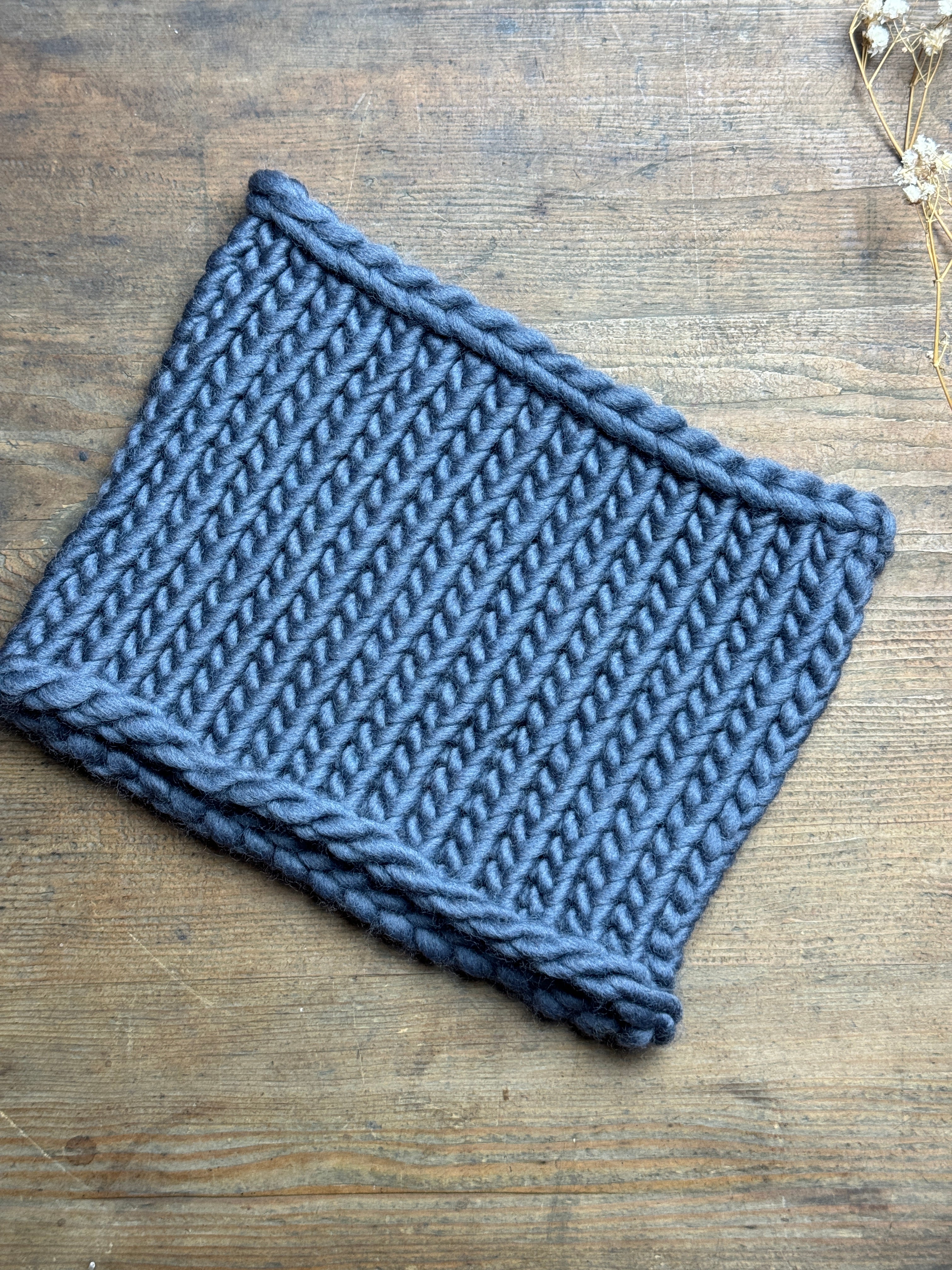 Knitted Neck Warmer Tube Scarf: Neck Gaiter - Choice of Colours