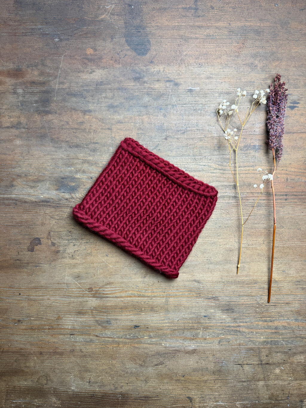 Knitted Neck Warmer Tube Scarf: Neck Gaiter - Choice of Colours
