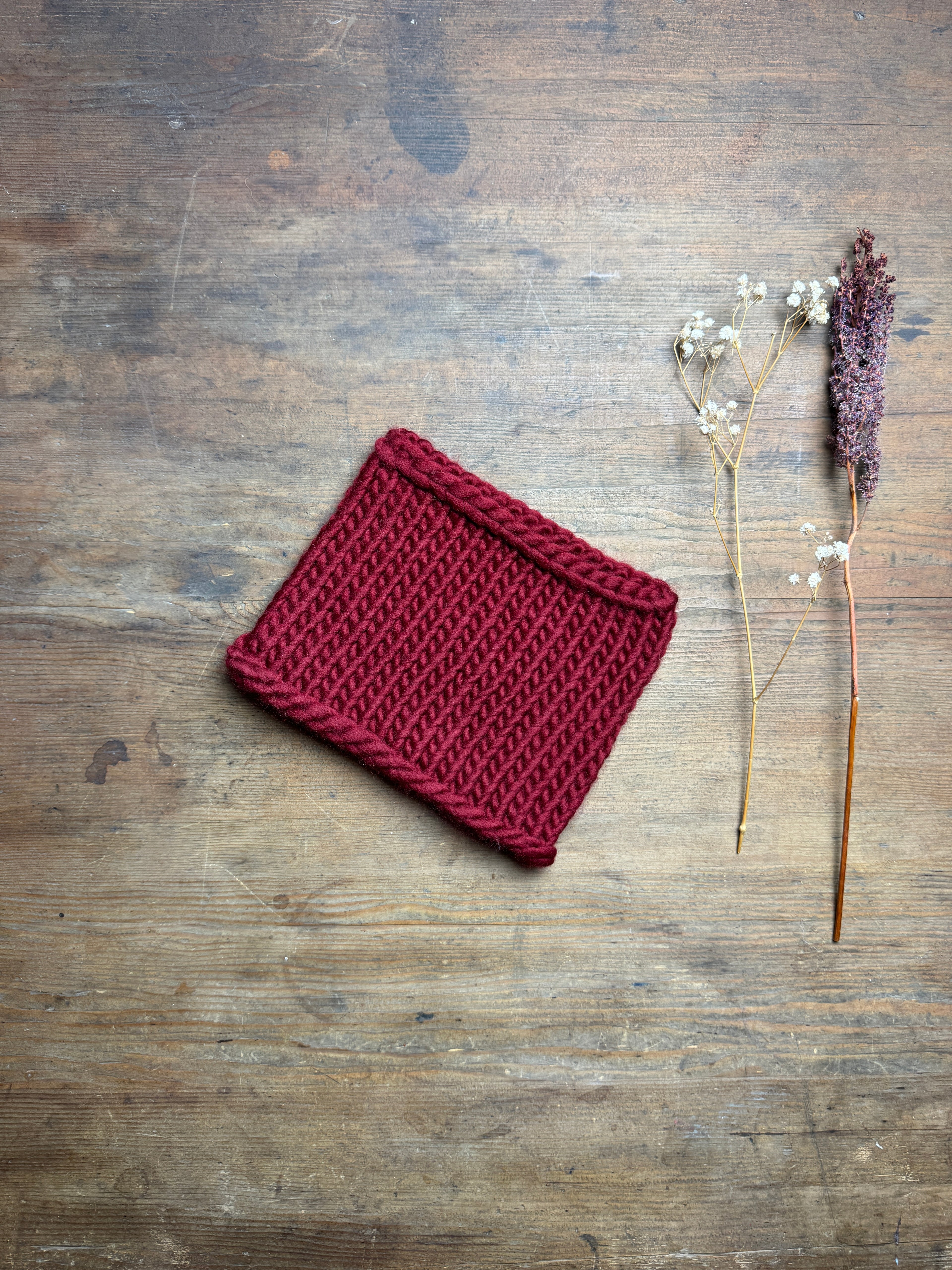 Knitted Neck Warmer Tube Scarf: Neck Gaiter - Choice of Colours