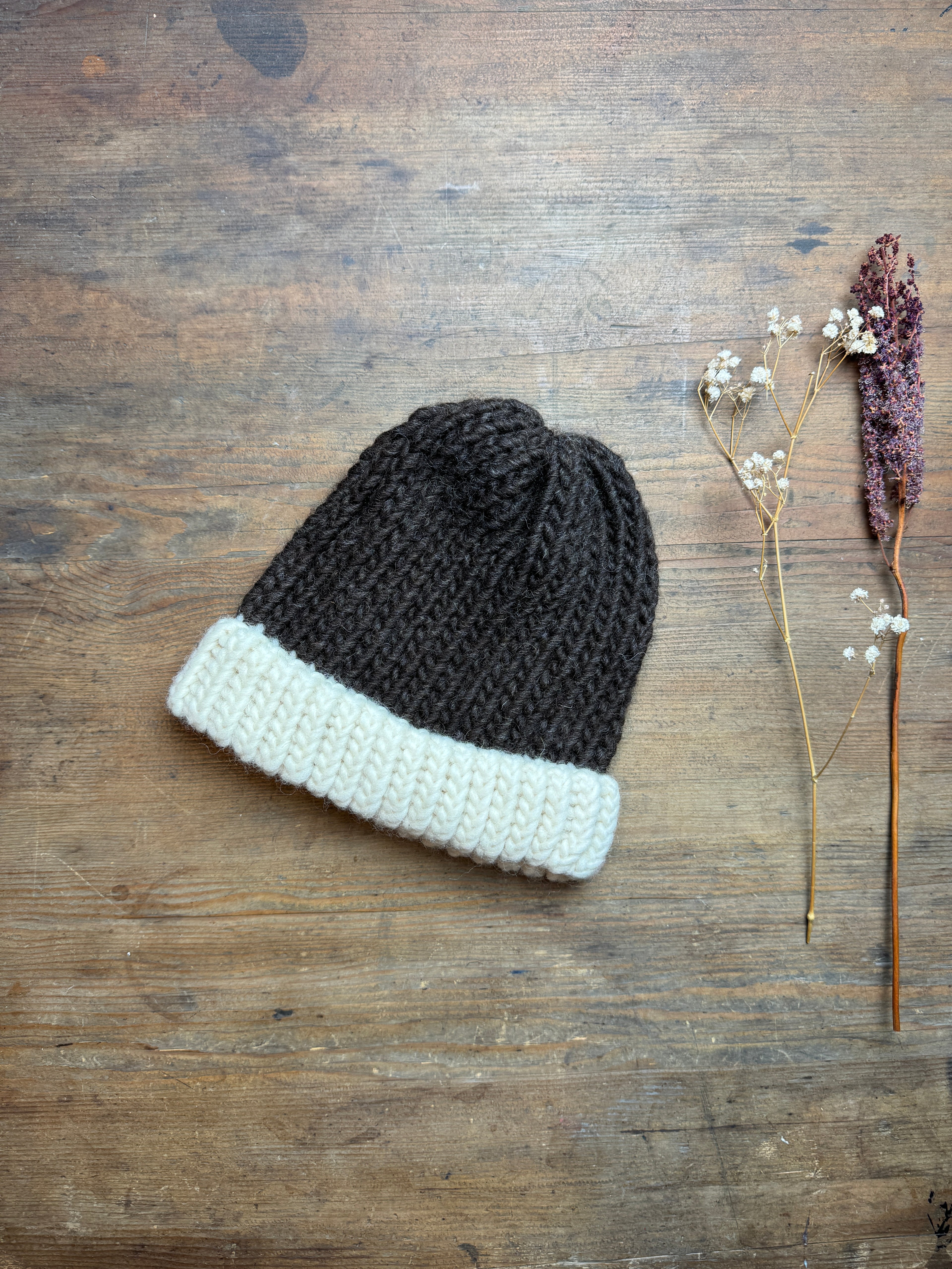 Adult Knitted Hat - British Shetland Wool