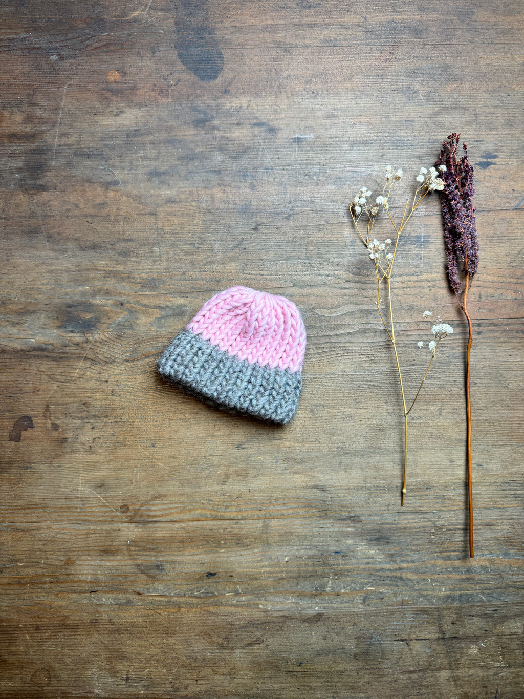 Tiny knitted hat made from 100% wool - Tiny baby, Soft Toy, Doll