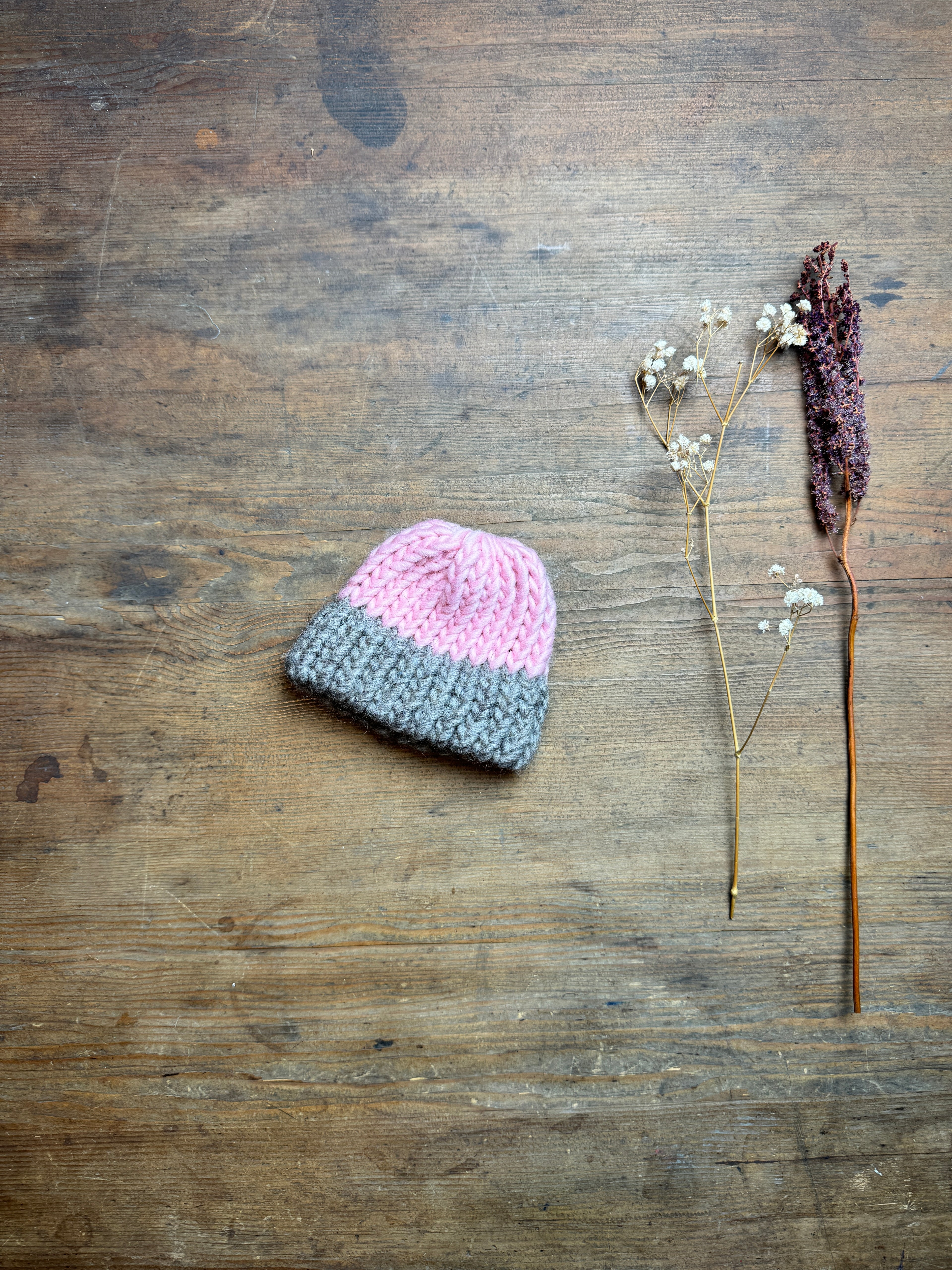 Tiny knitted hat made from 100% wool - Tiny baby, Soft Toy, Doll