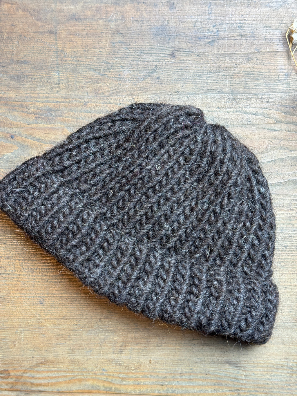 Black Shetland - British Wool Knitted Baby Hat