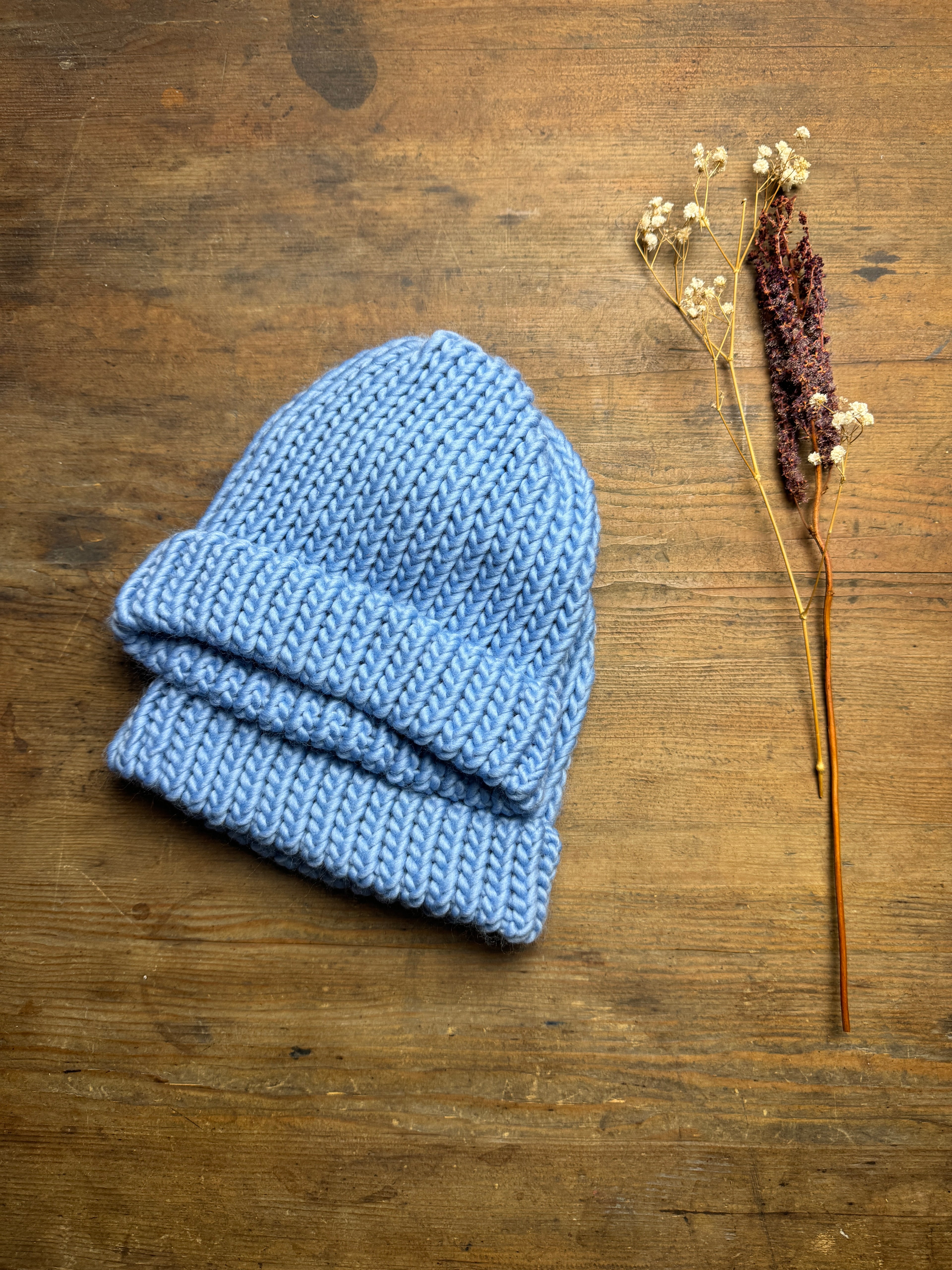 Child  Knitted Hat - Pastel Blue