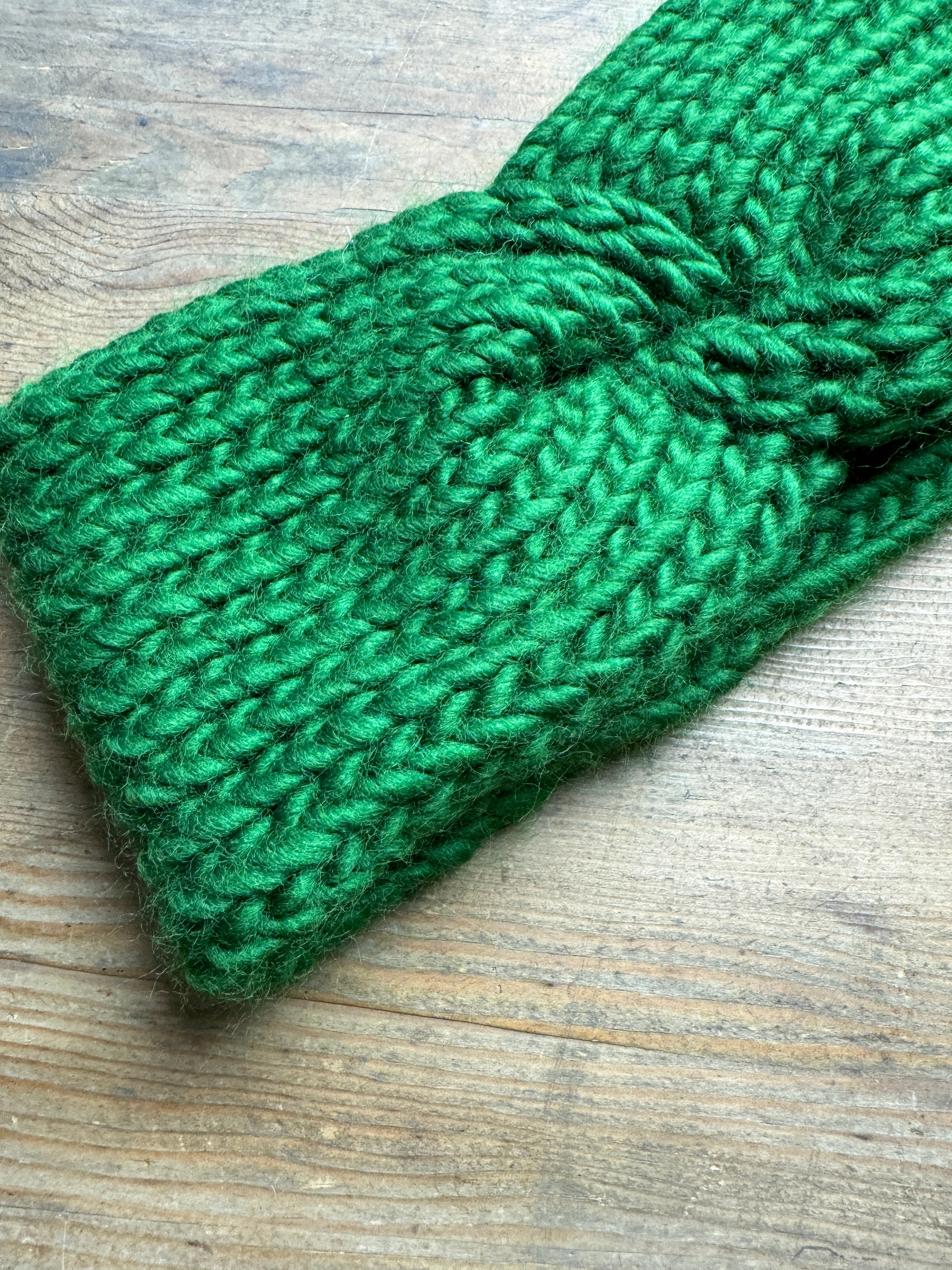 Pine Green Twist headband - 100% Merino Wool