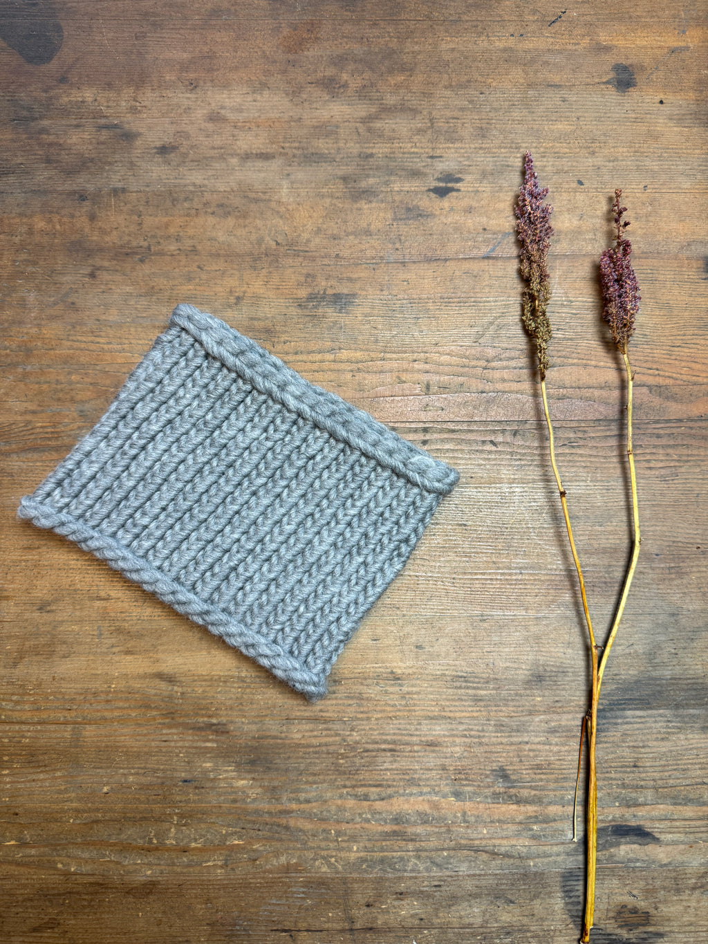 Grey Merino Wool Neck Warmer