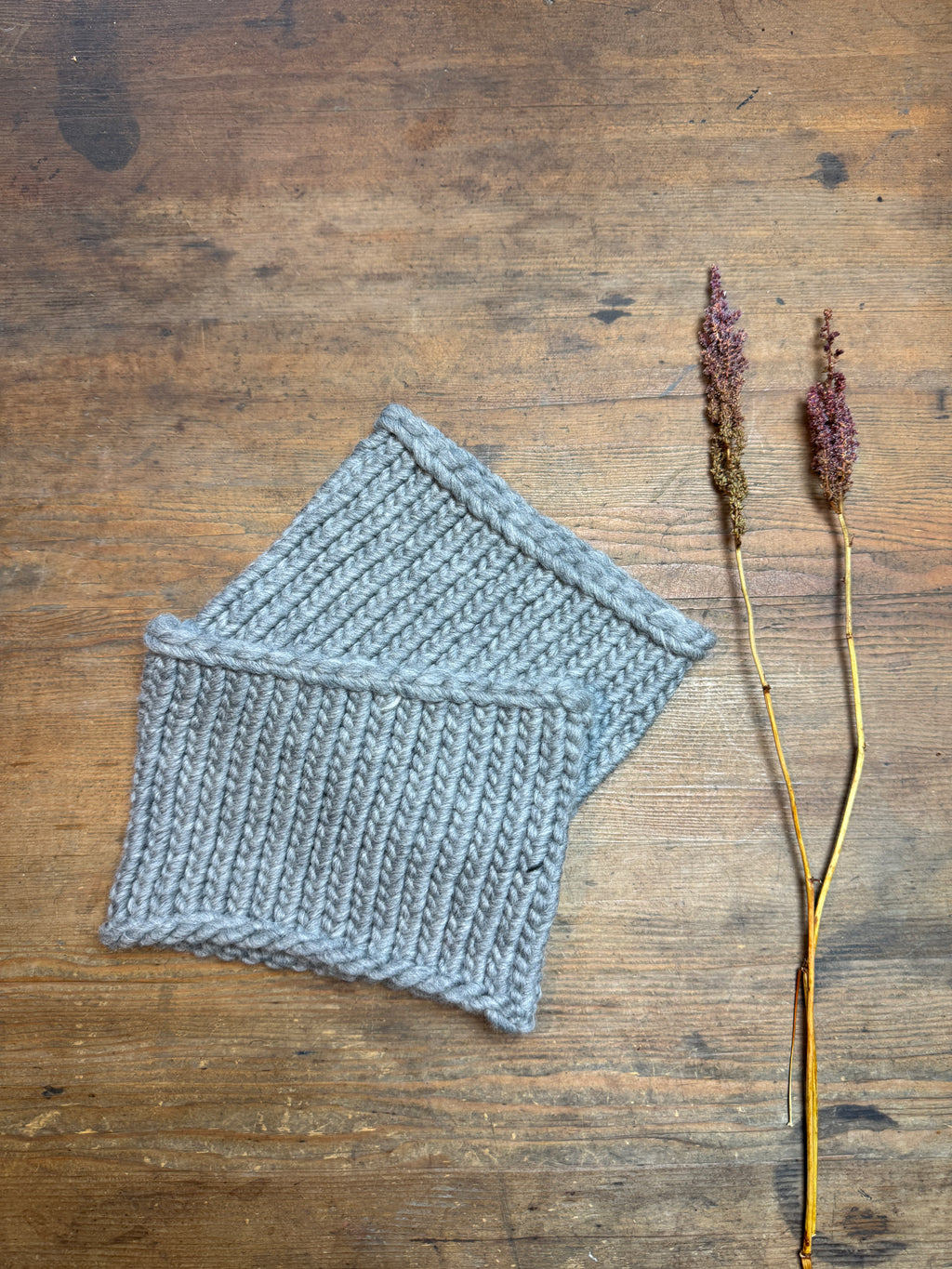 Grey Merino Wool Neck Warmer
