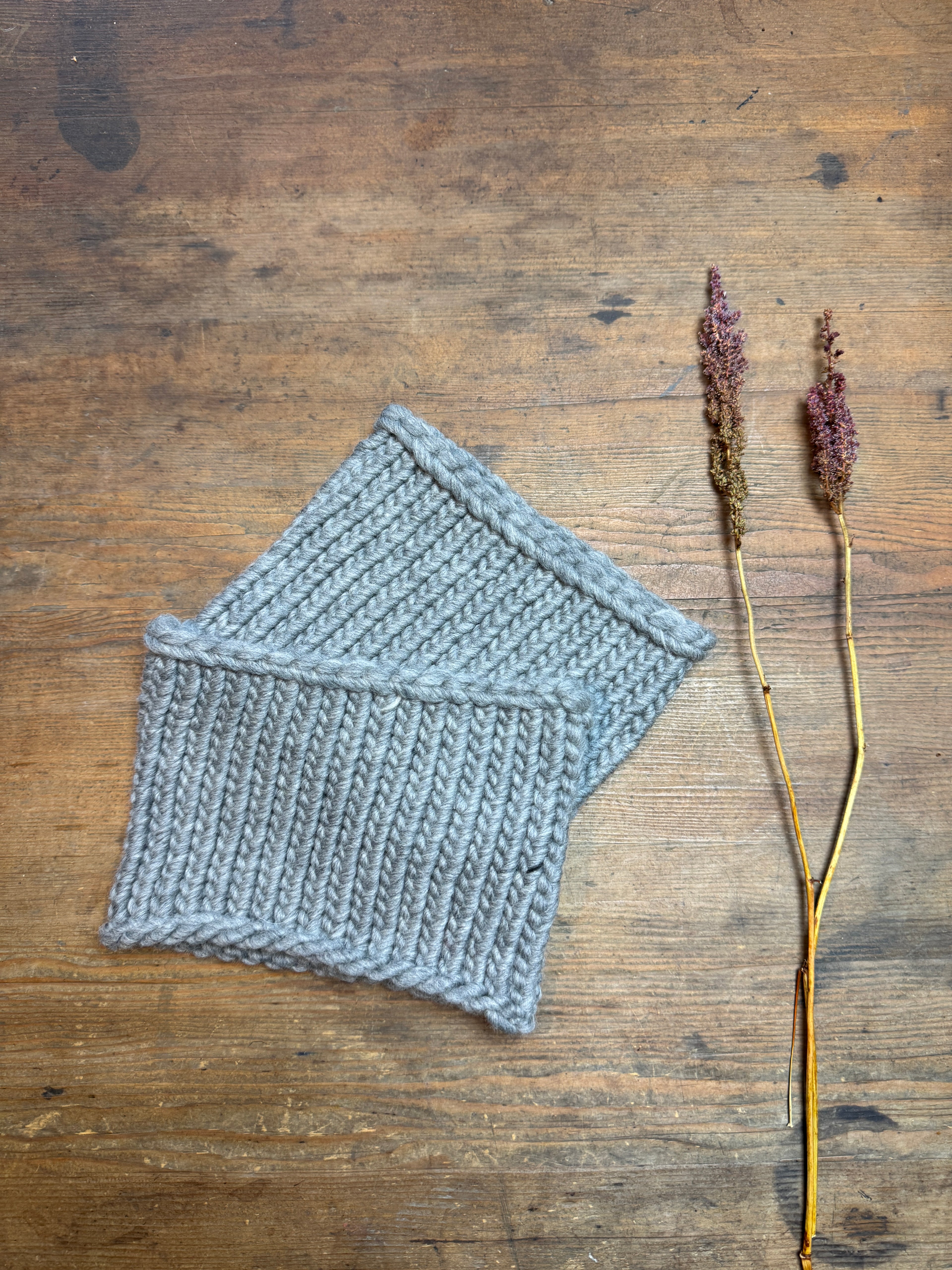 Grey Merino Wool Neck Warmer